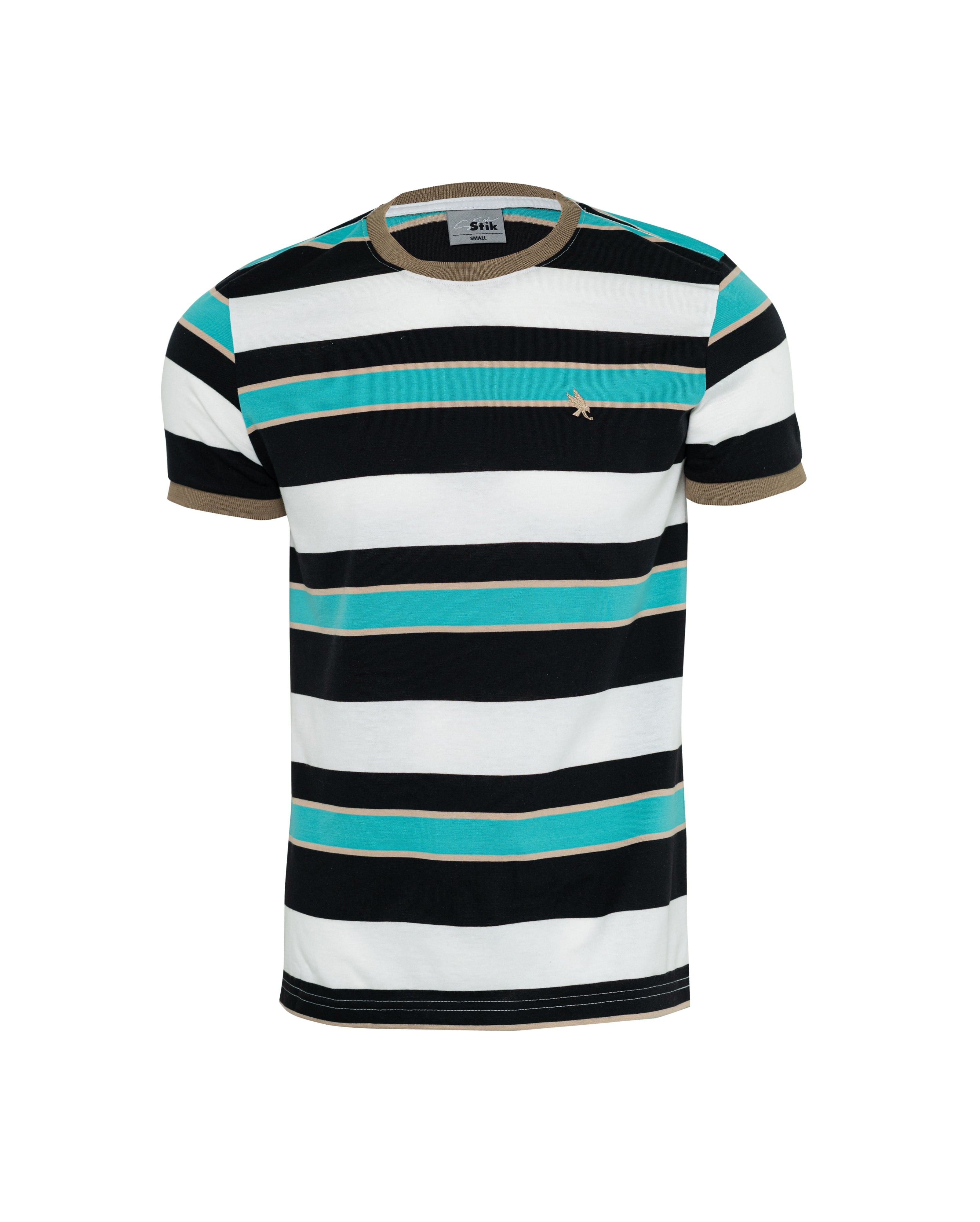 T-SHIRT JT STRIPES JADE - BLACK