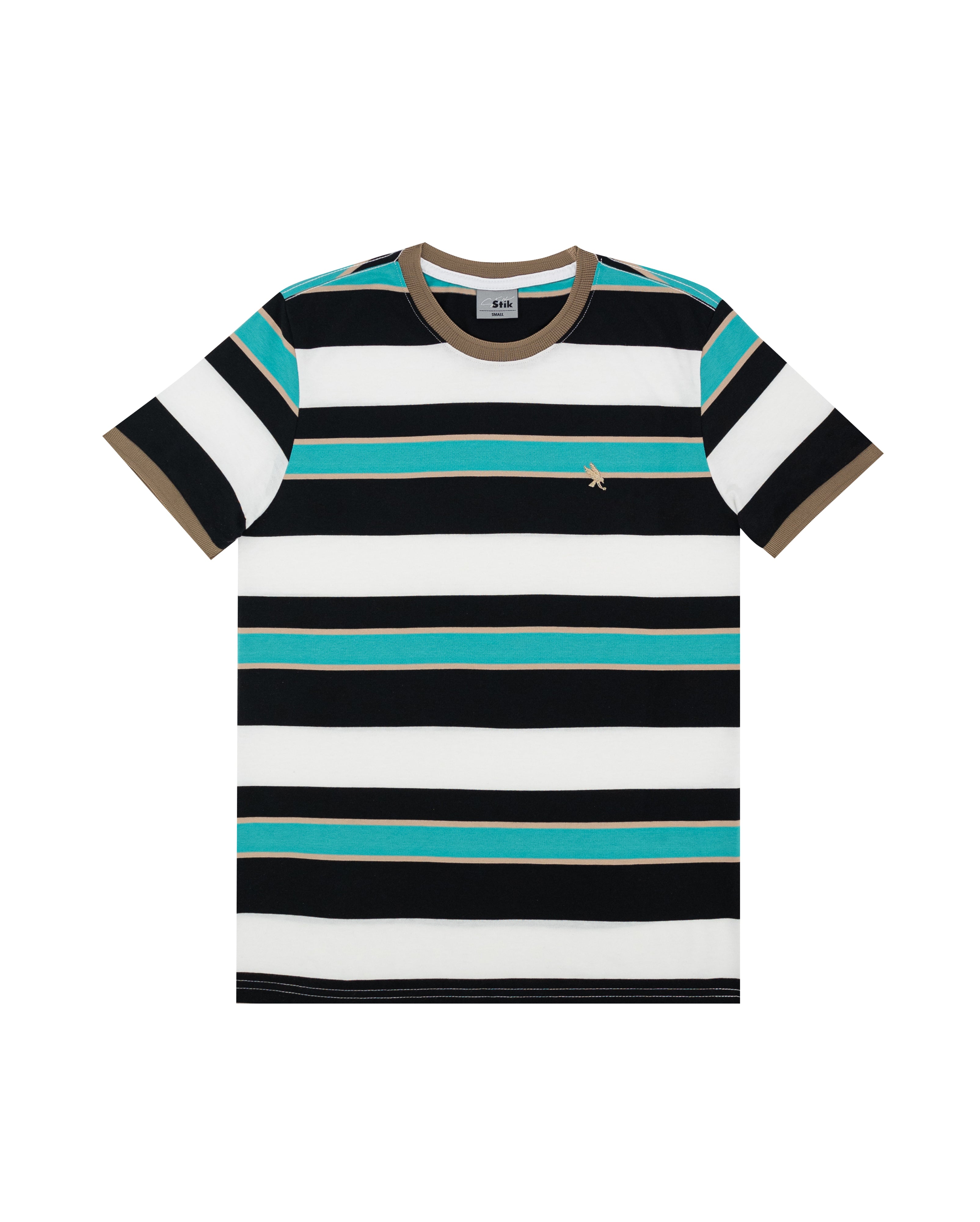 T-SHIRT JT STRIPES JADE - BLACK
