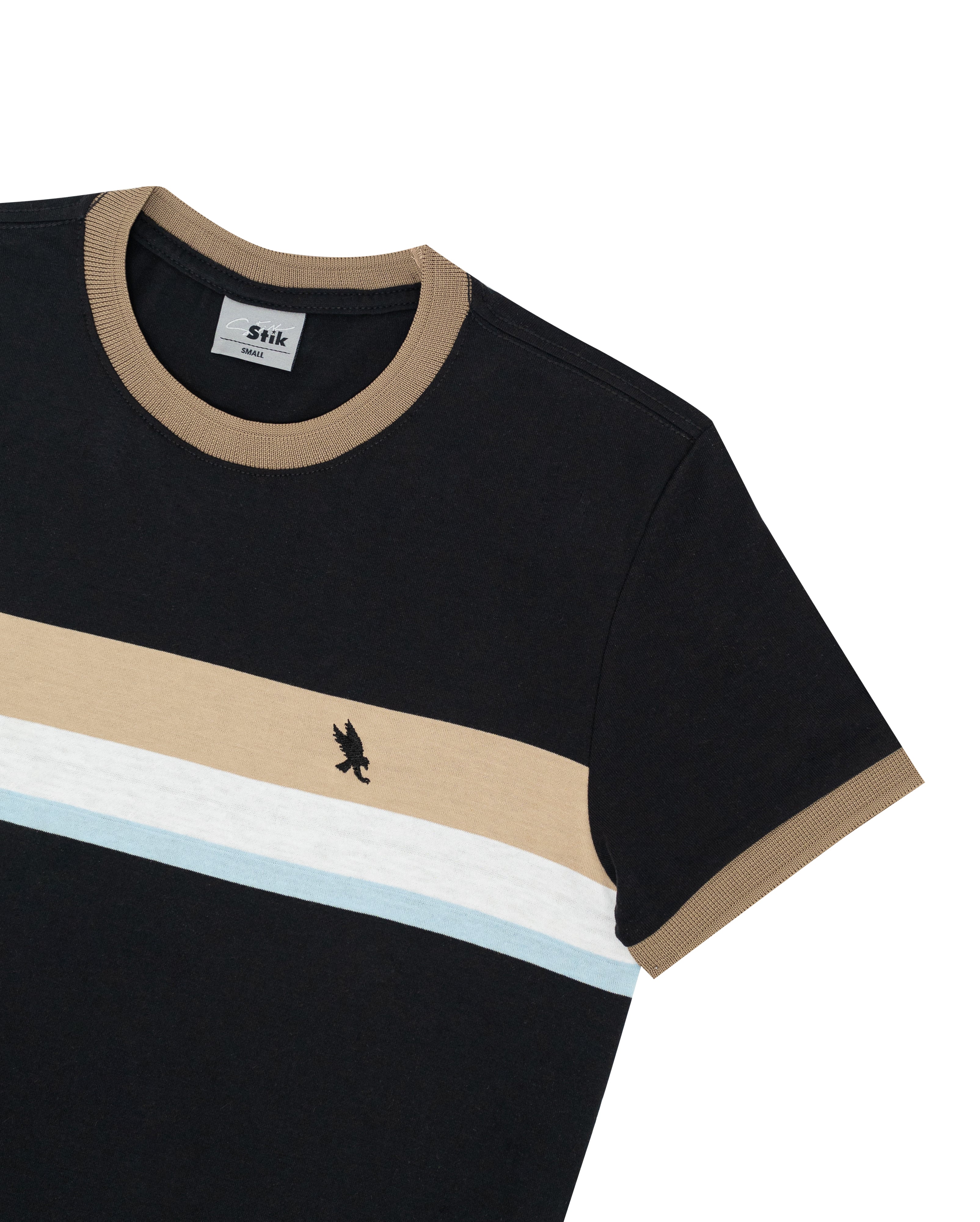 T-SHIRT JT BLK - KHAKI BLUE