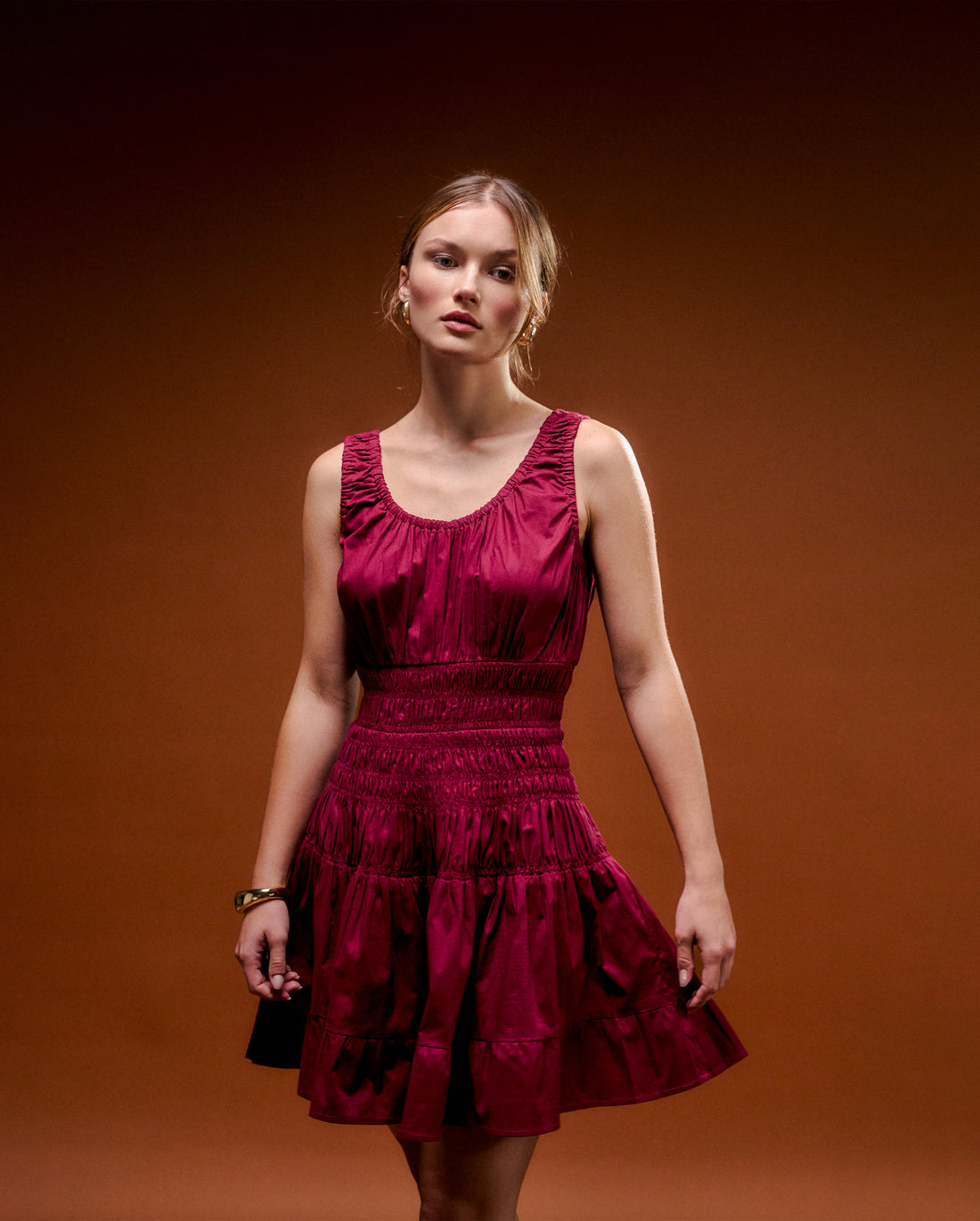 SOPHIE BURGUNDY DRESS