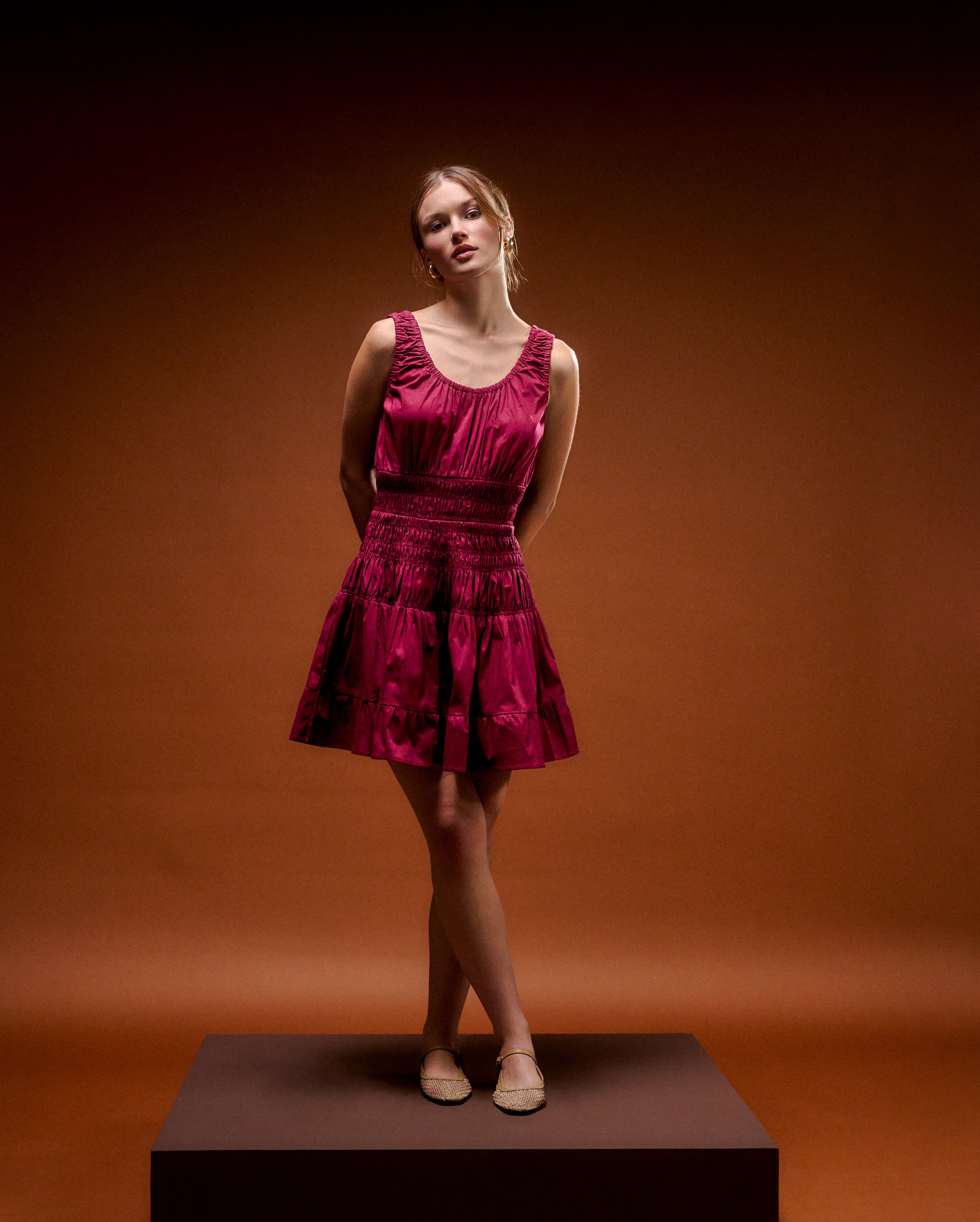 SOPHIE BURGUNDY DRESS