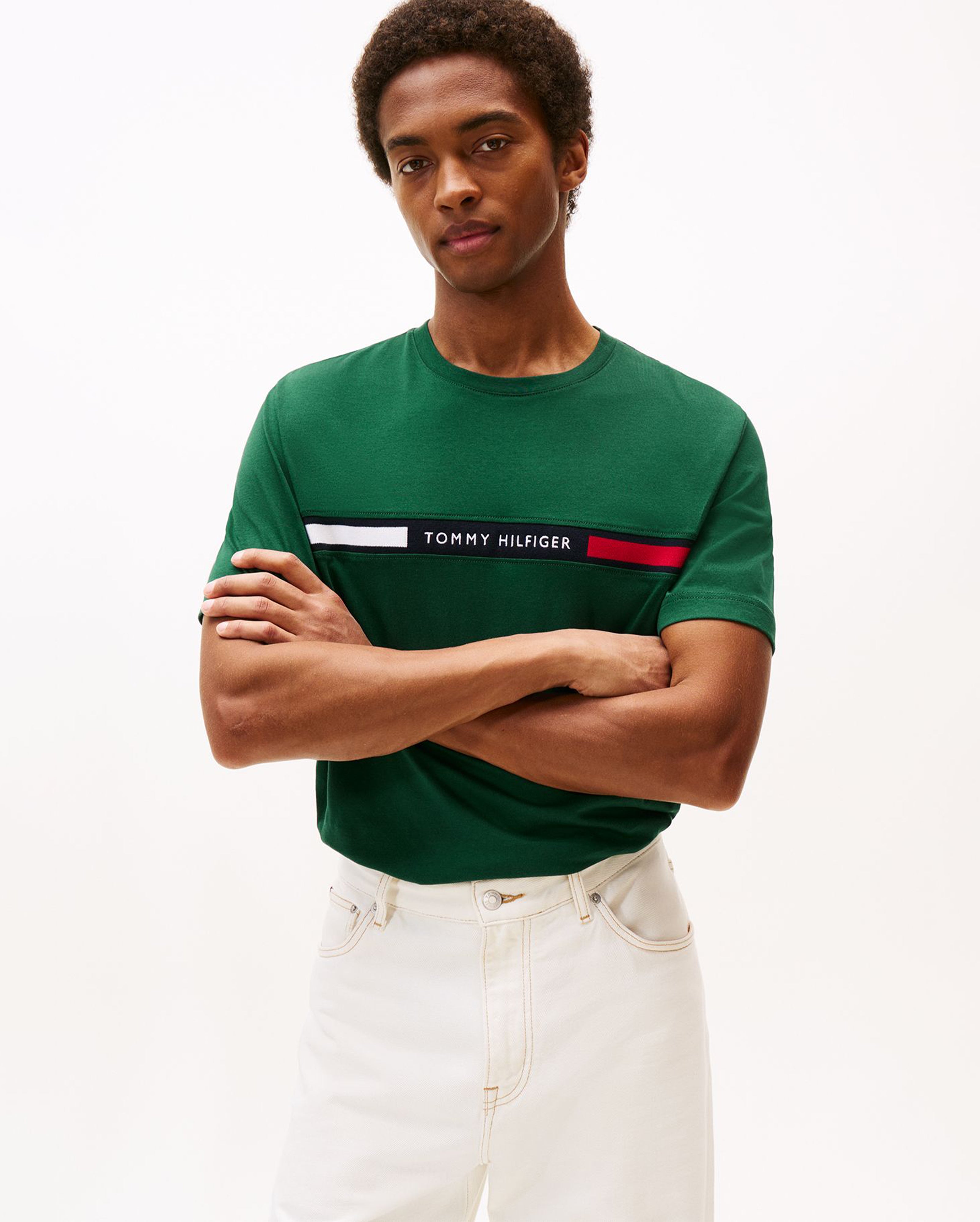 HILFIGER CHEST INSERT TEE