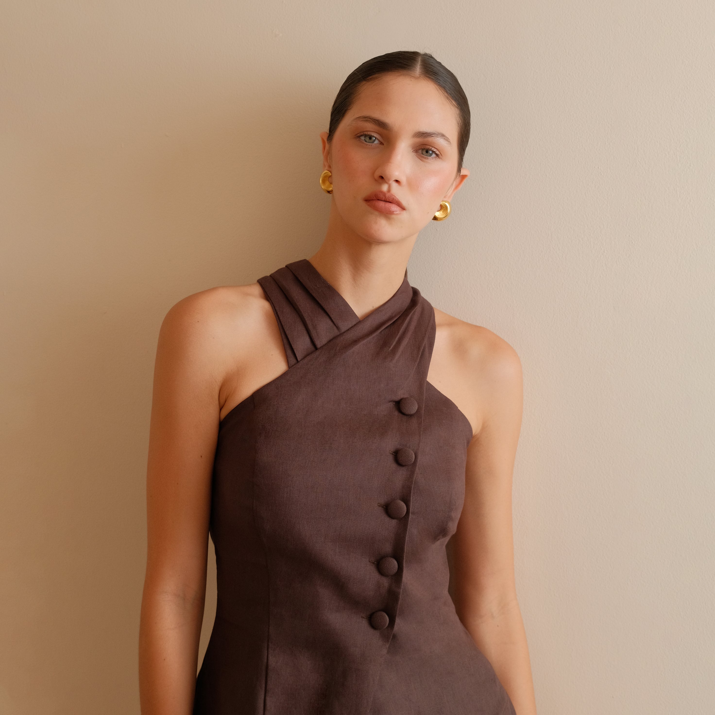 CAROLYN TOP BROWN
