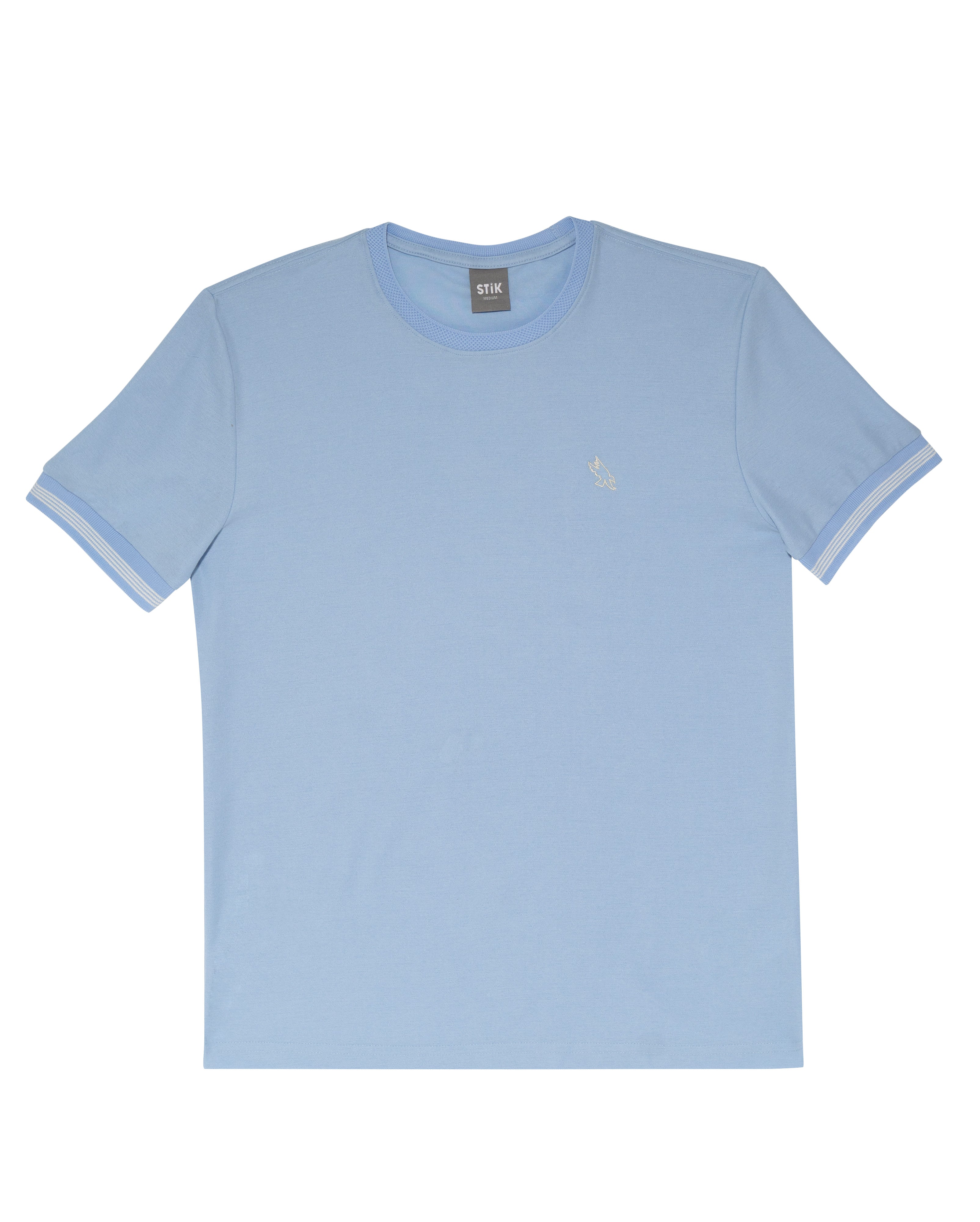 RIBBED NECK T-SHIRT