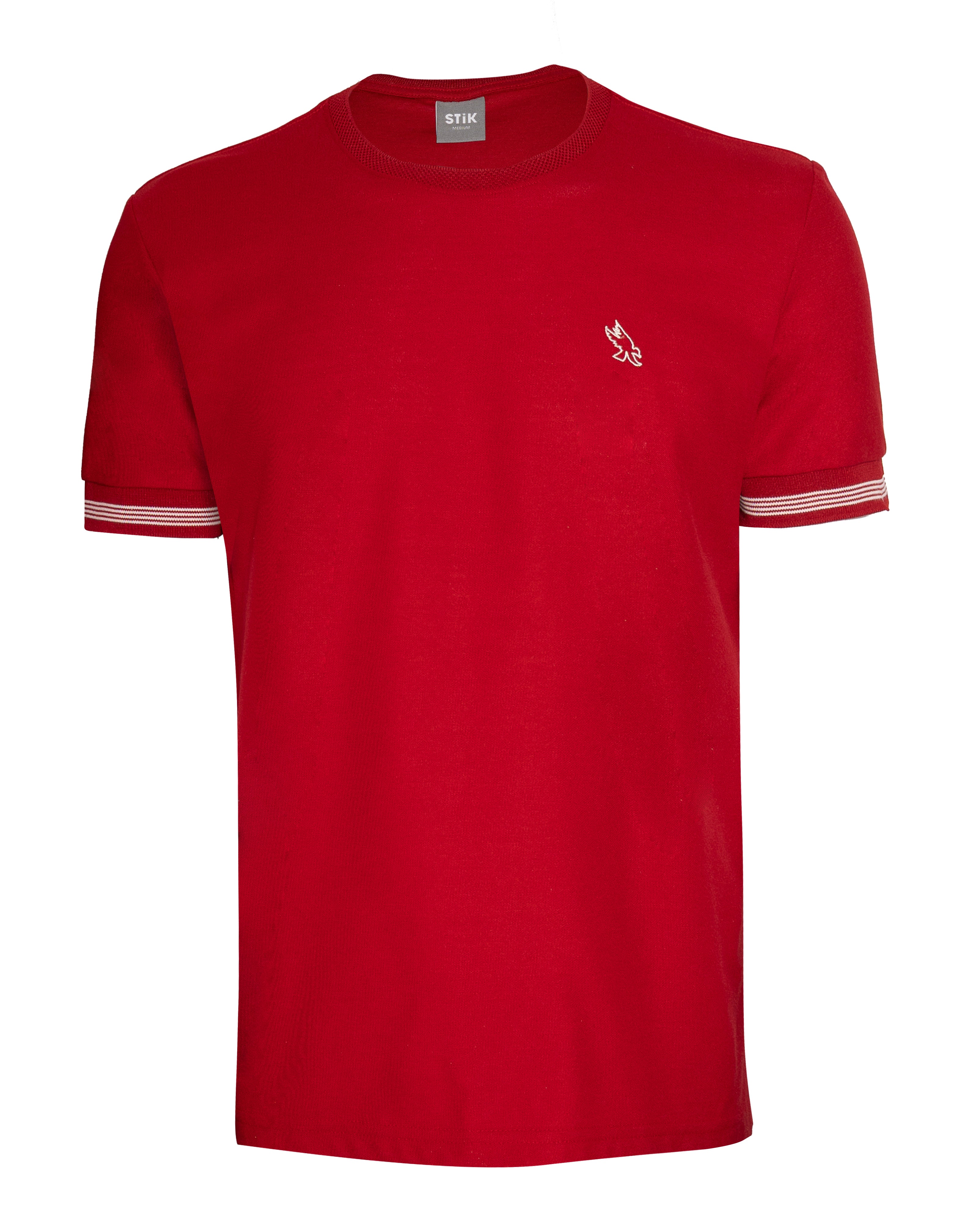RIBBED NECK T-SHIRT