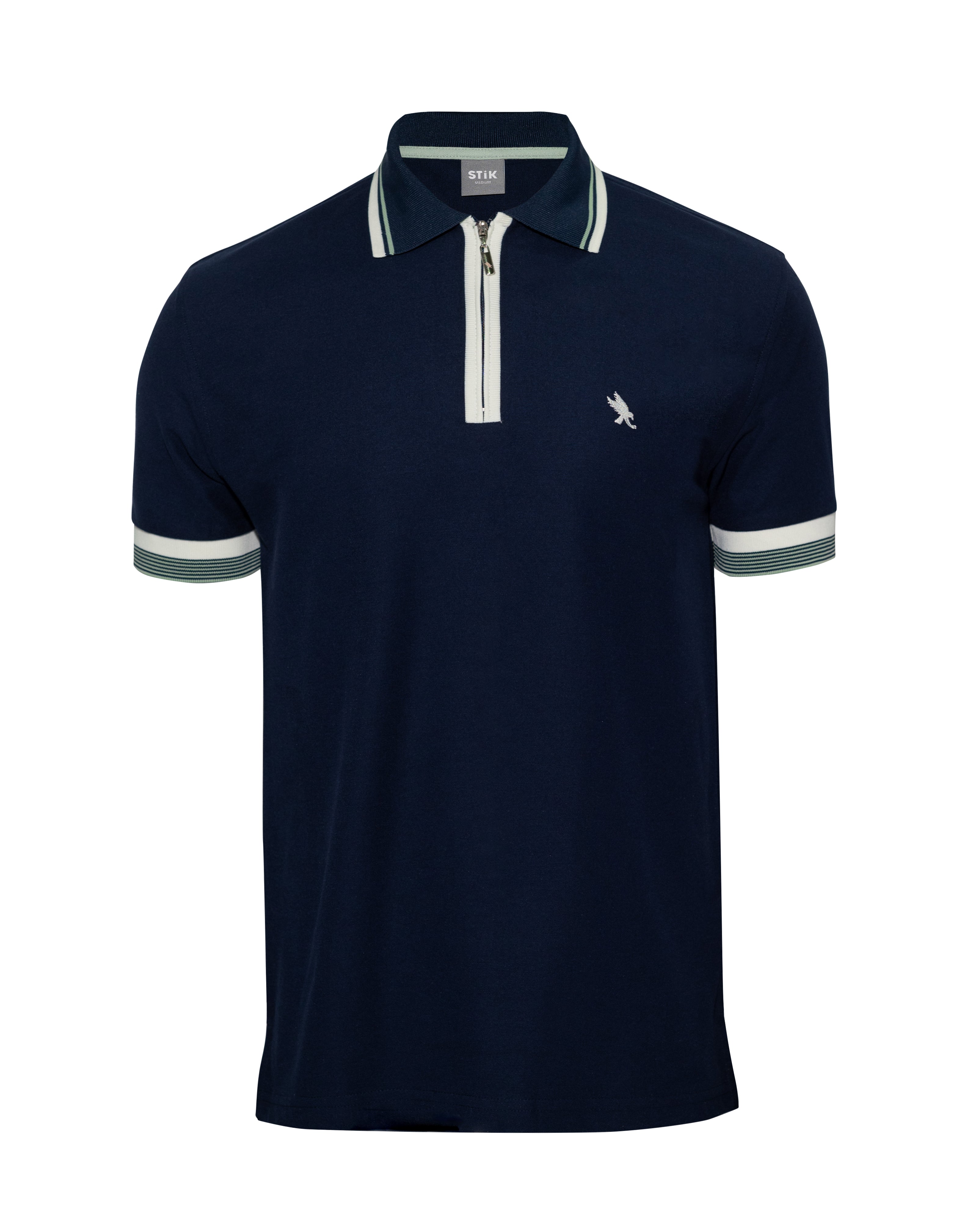 ZIPP STRIPE CUFF POLO