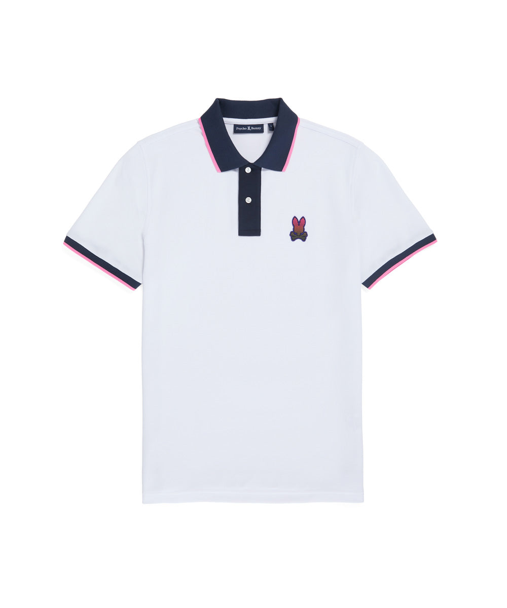 MENS STRYPE PIQUE FASHION POLO