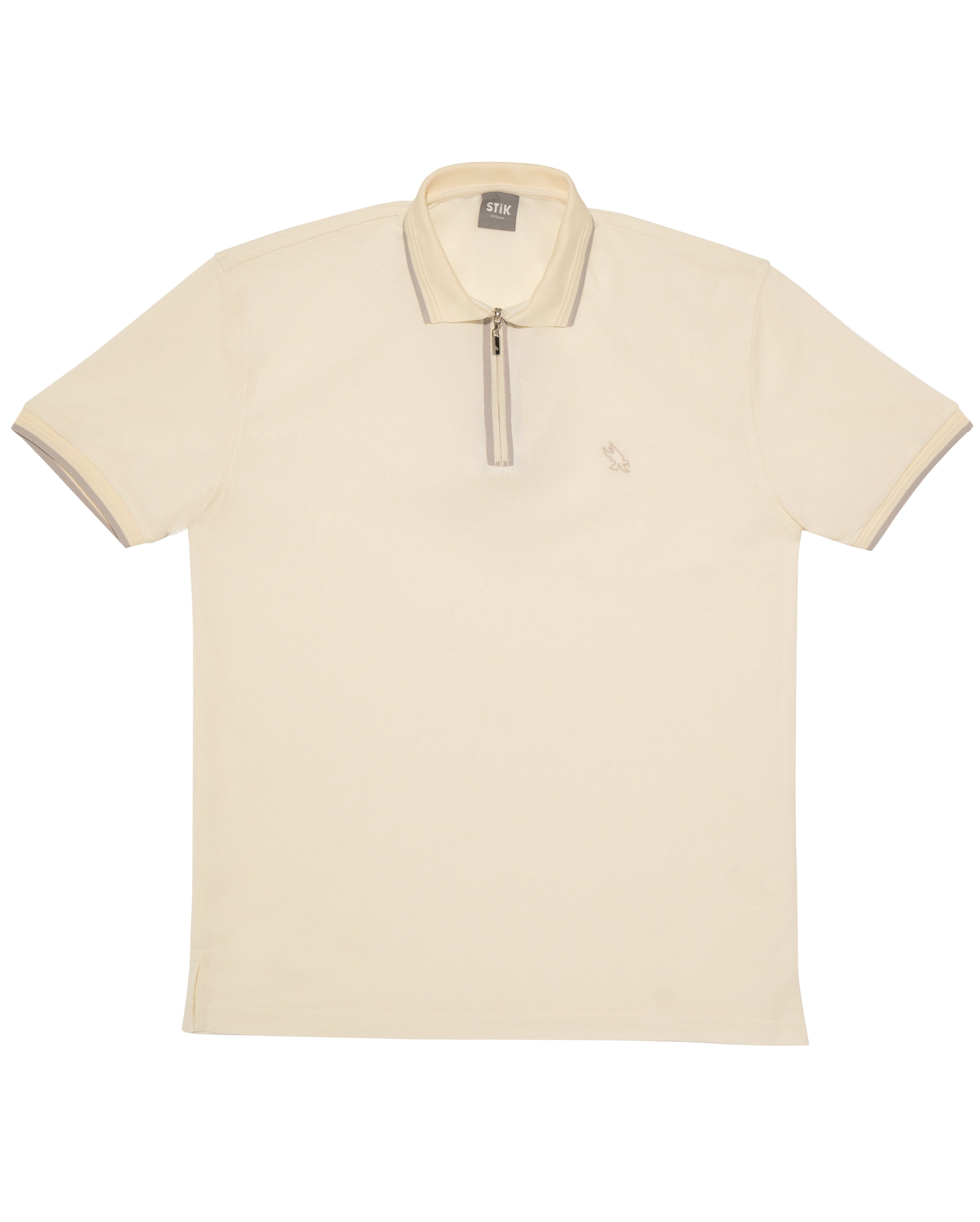 WAFFLE ZIPP RELIEFS POLO