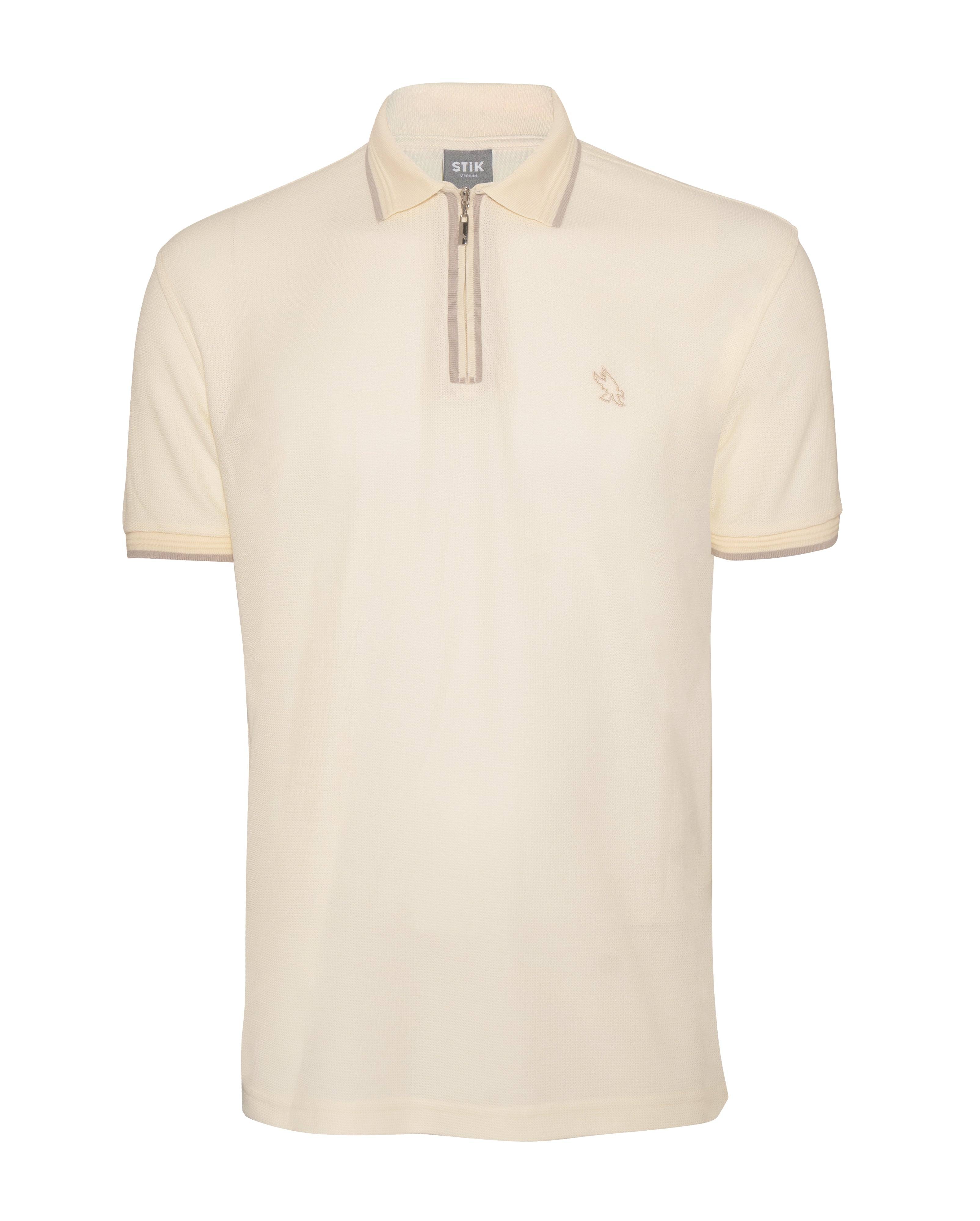 WAFFLE ZIPP RELIEFS POLO