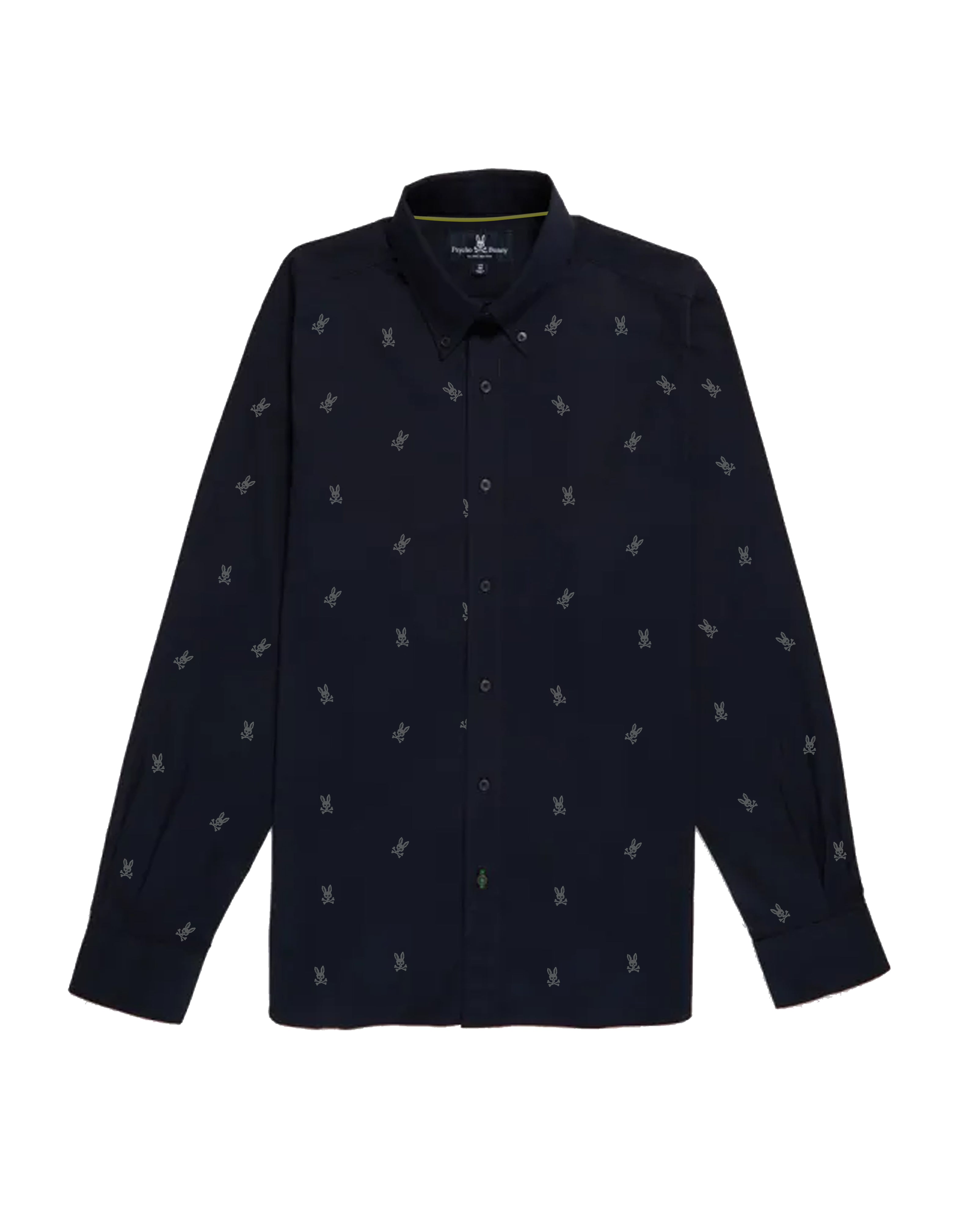 OXFORD CONTRAST JACQUARD BUNNY LONG SLEEVE SHIRT