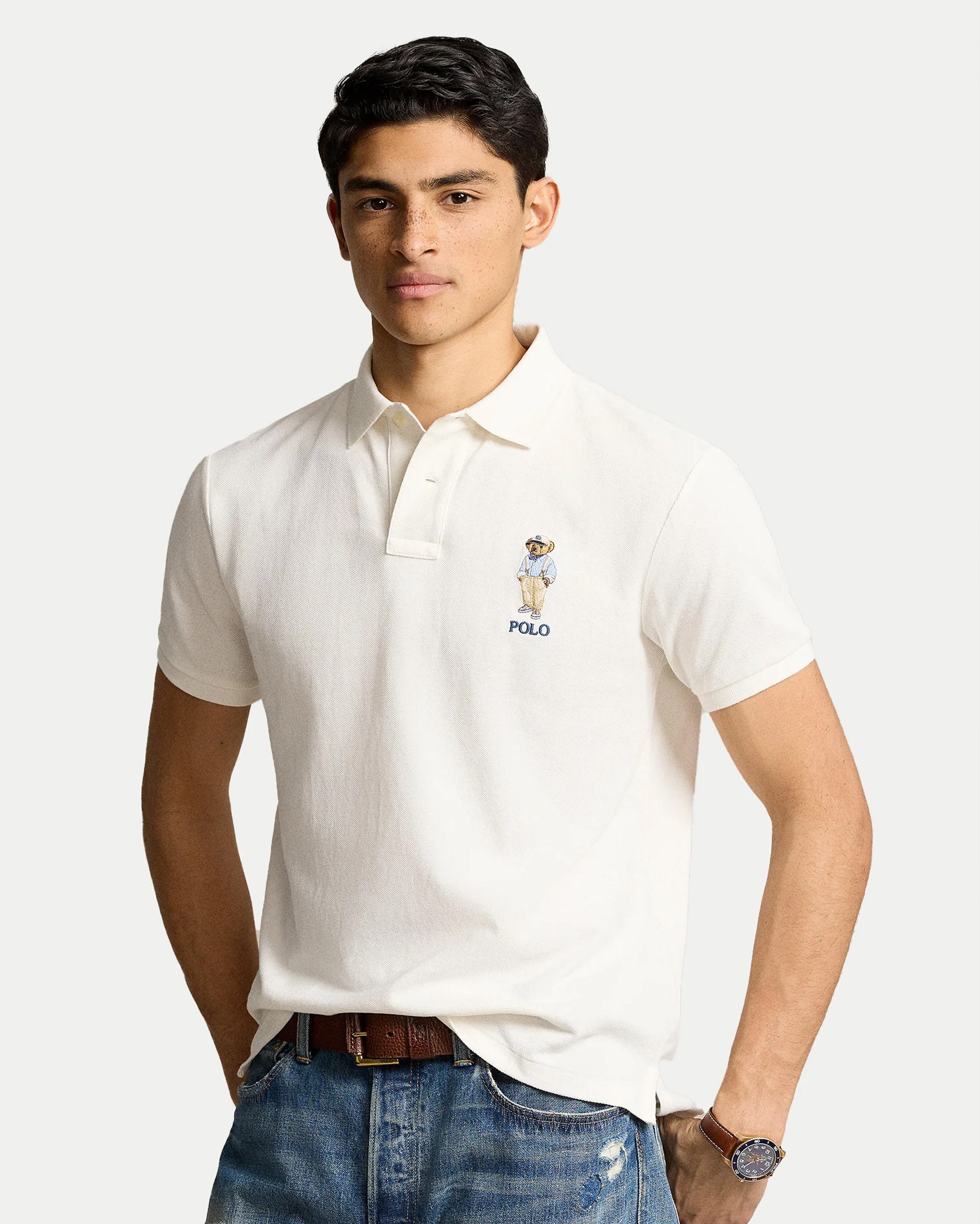 CUSTOM SLIM FIT BEAR POLO