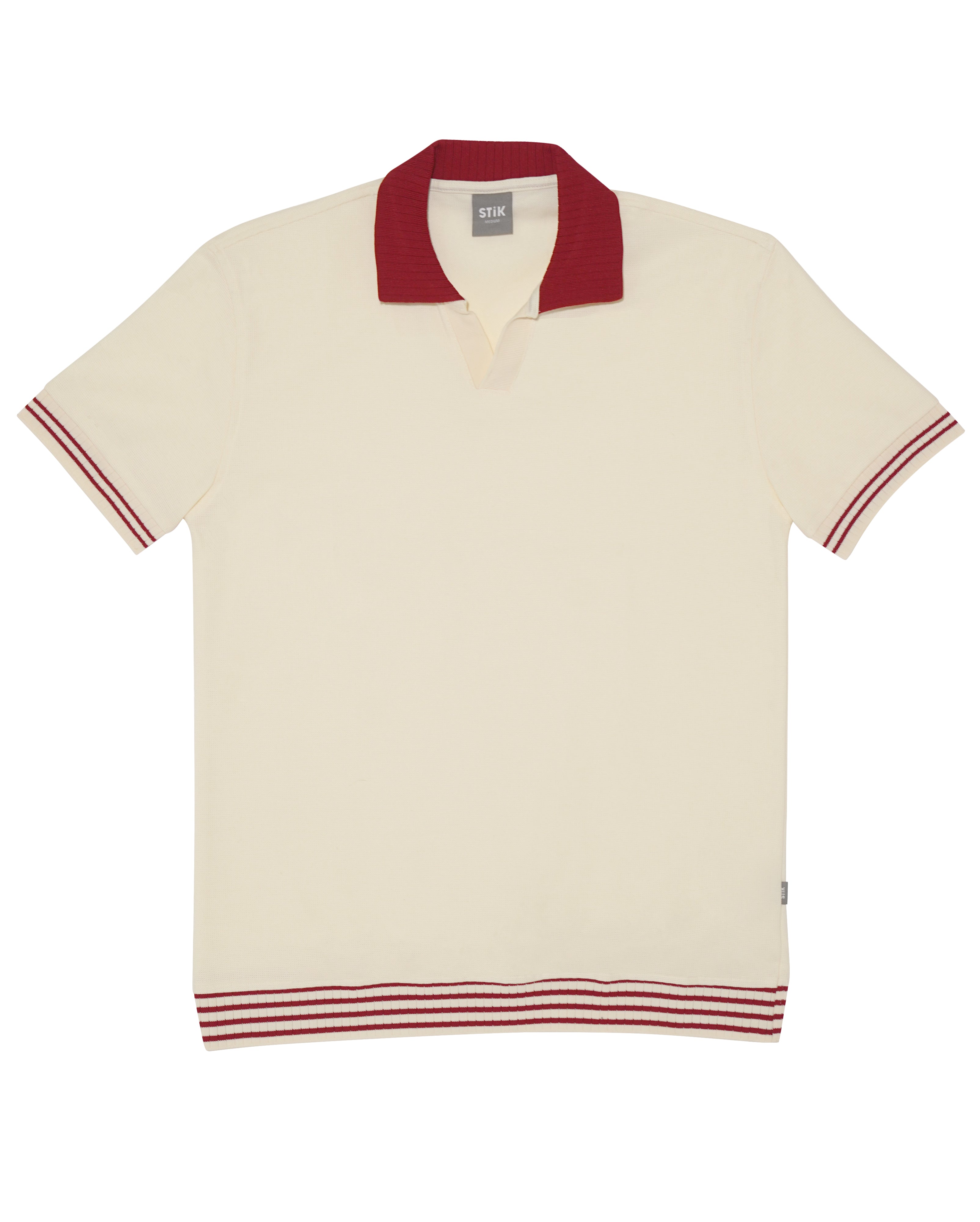 COLOR BLOCK NECK POLO