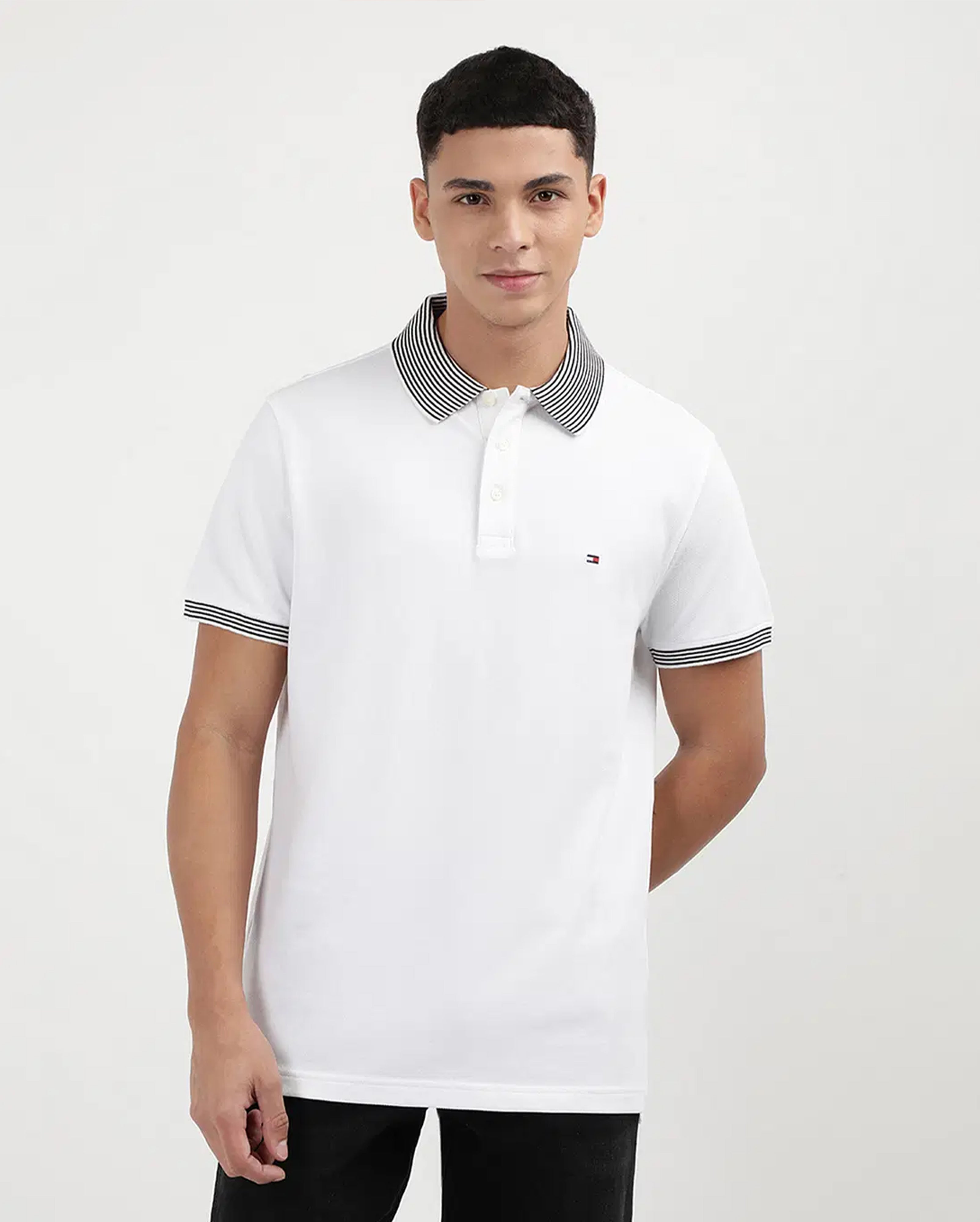 MULTI STRIPE COLLAR REG POLO