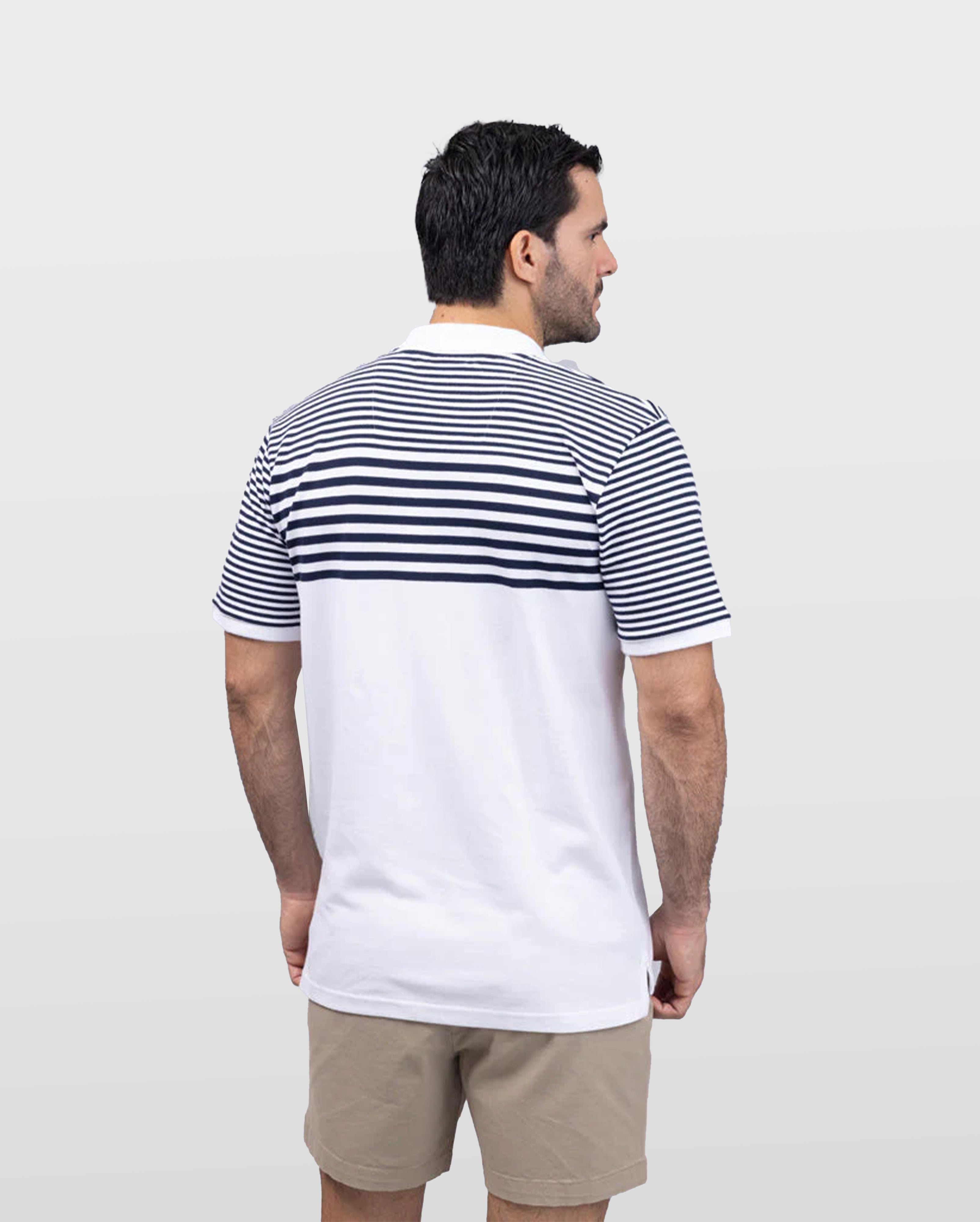 REGULAR STRIPED ZIPP POLO