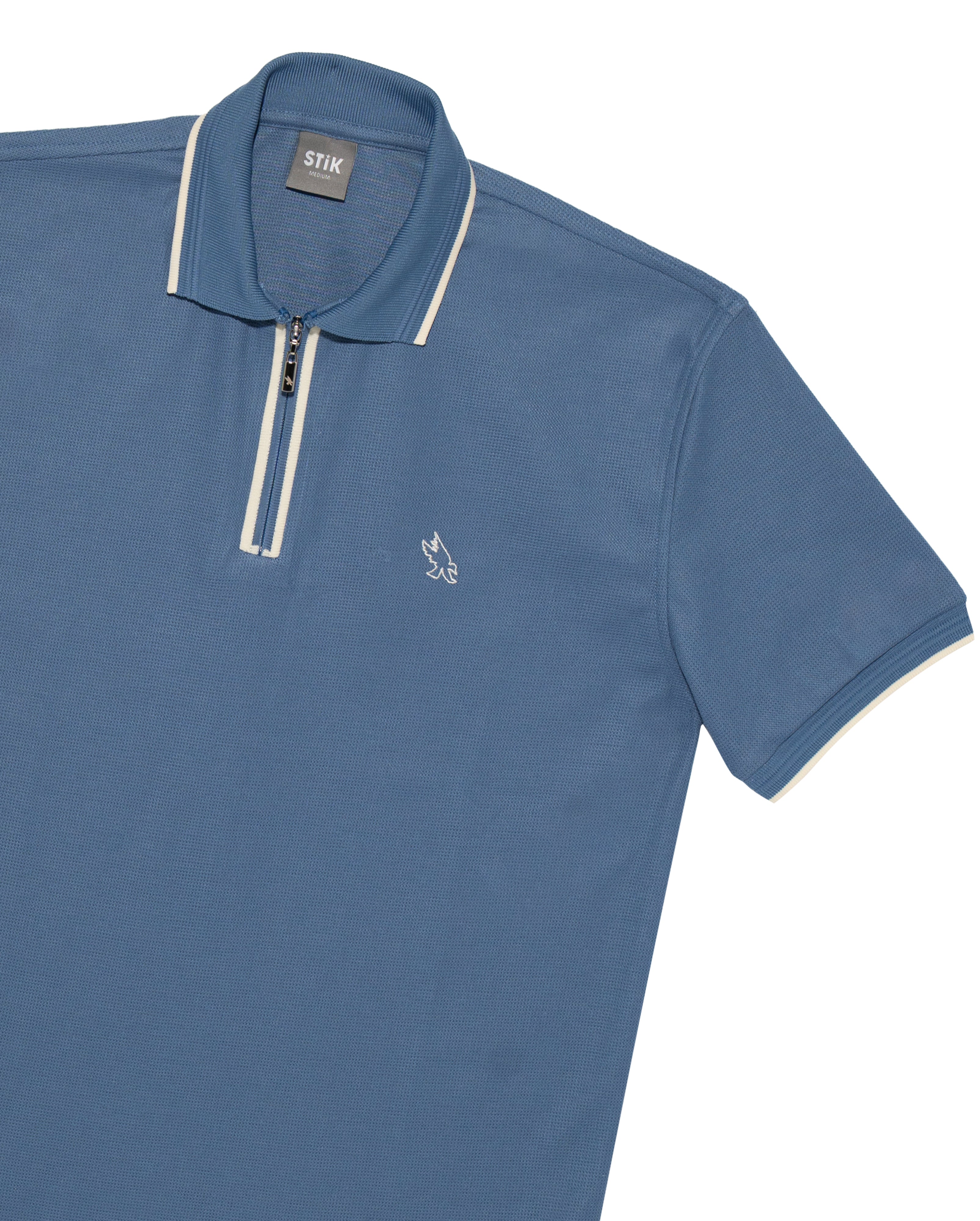 WAFFLE ZIPP RELIEFS POLO