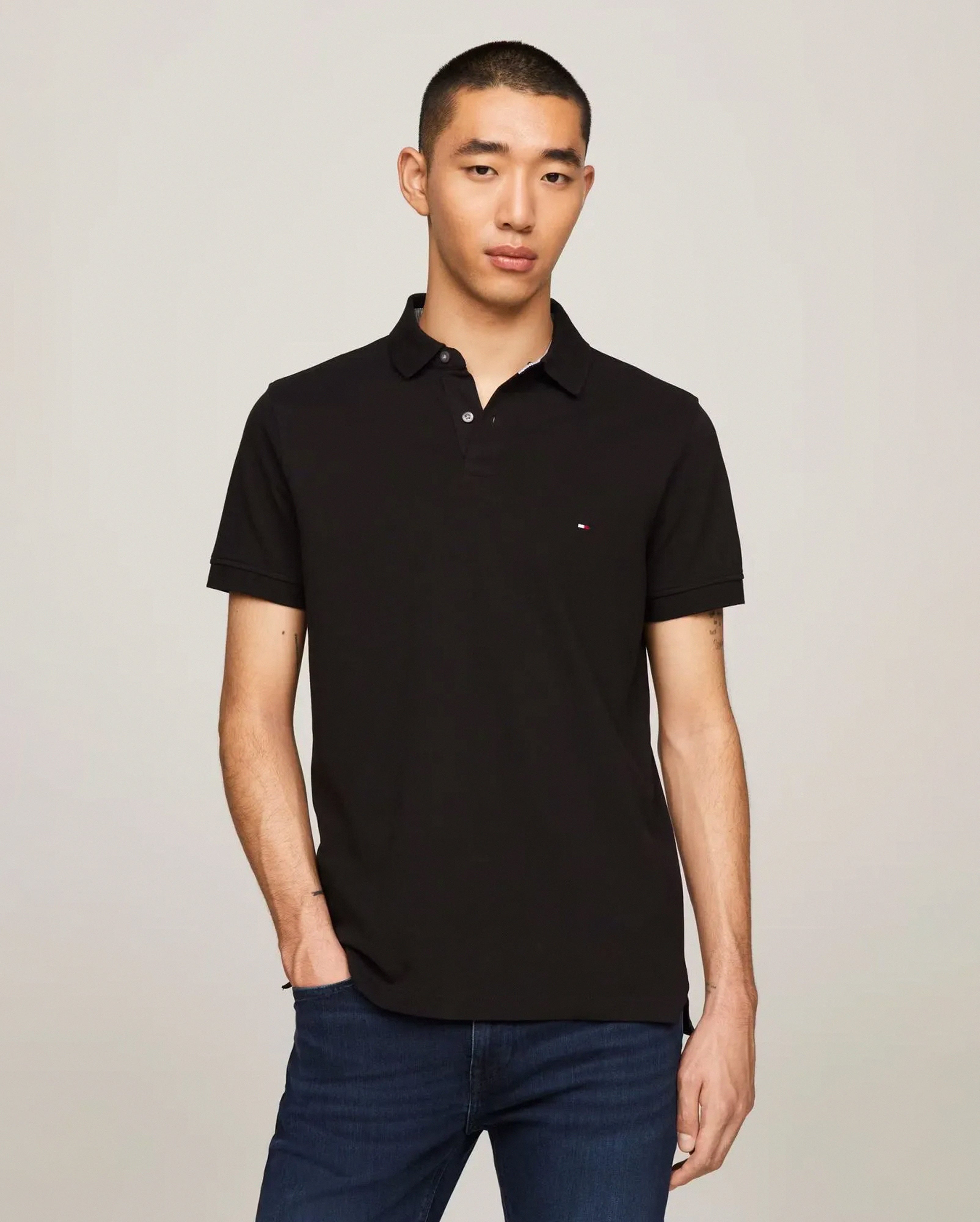 BLACK POLO FOR MEN