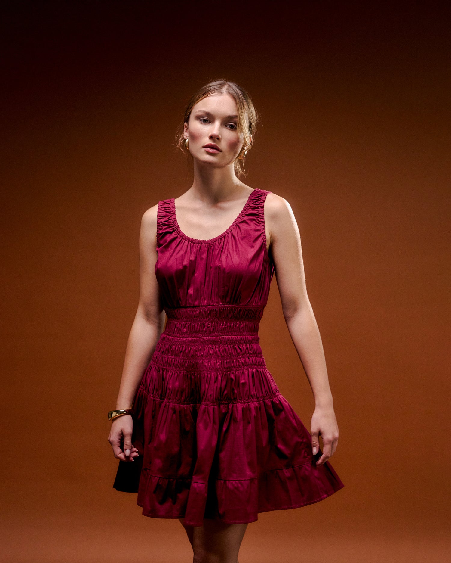 SOPHIE BURGUNDY DRESS