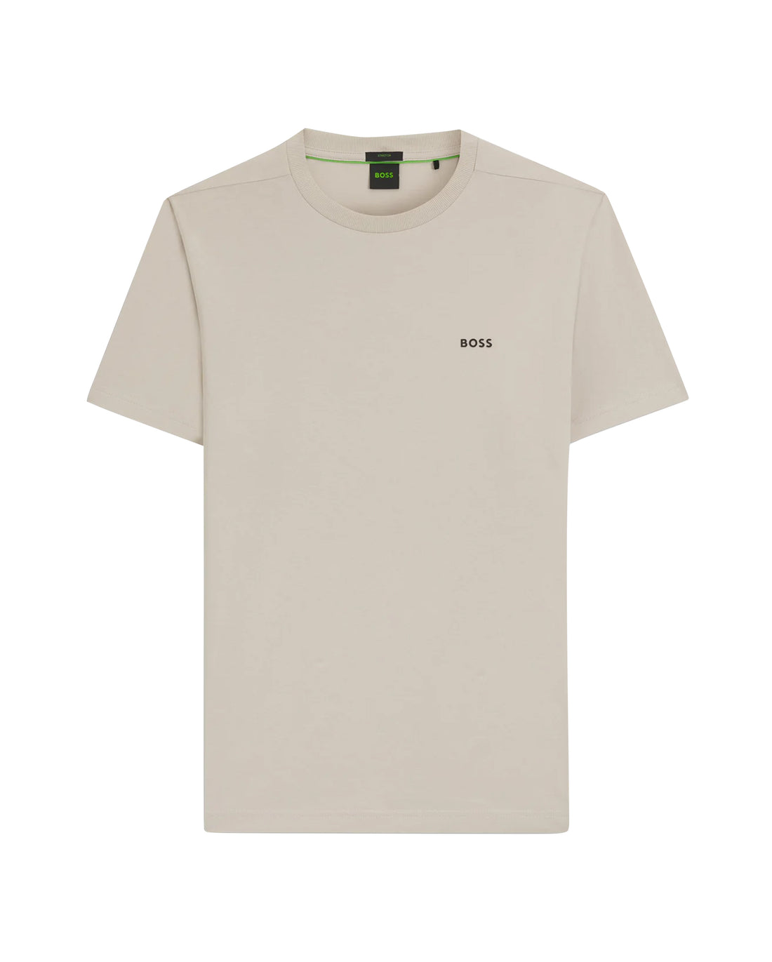 STRETCH-COTTON T-SHIRT WITH CONTRAST LOGO