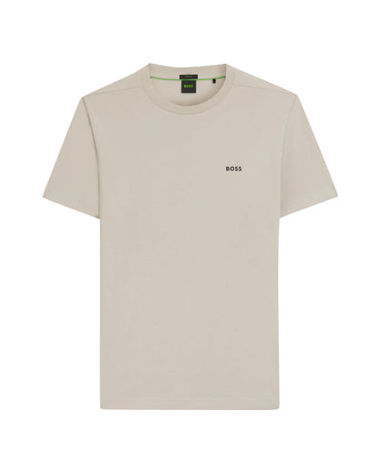 STRETCH-COTTON T-SHIRT WITH CONTRAST LOGO