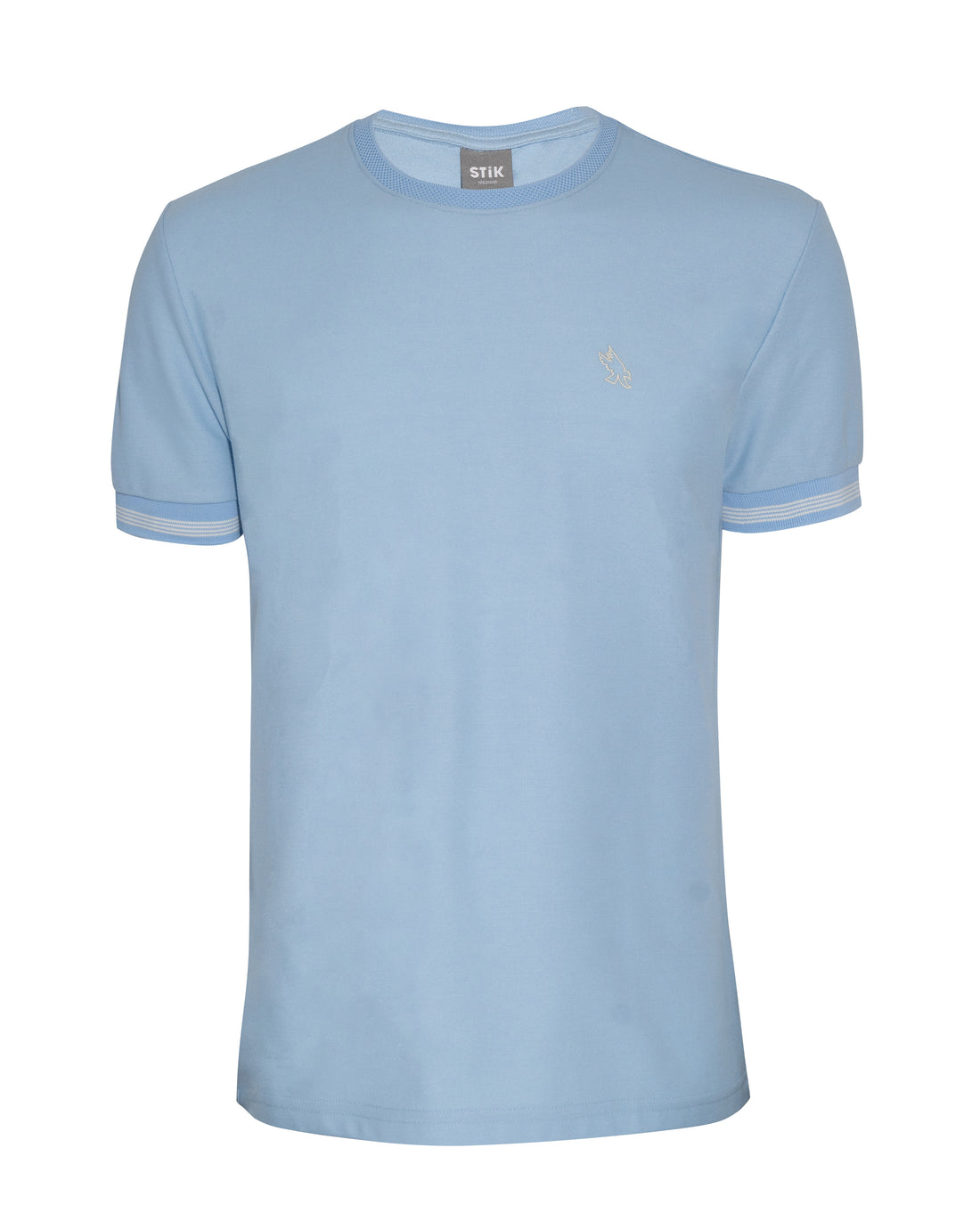 RIBBED NECK T-SHIRT