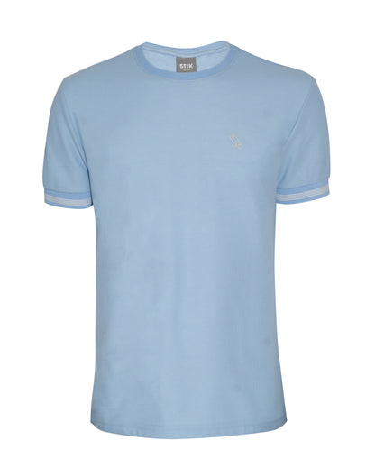RIBBED NECK T-SHIRT