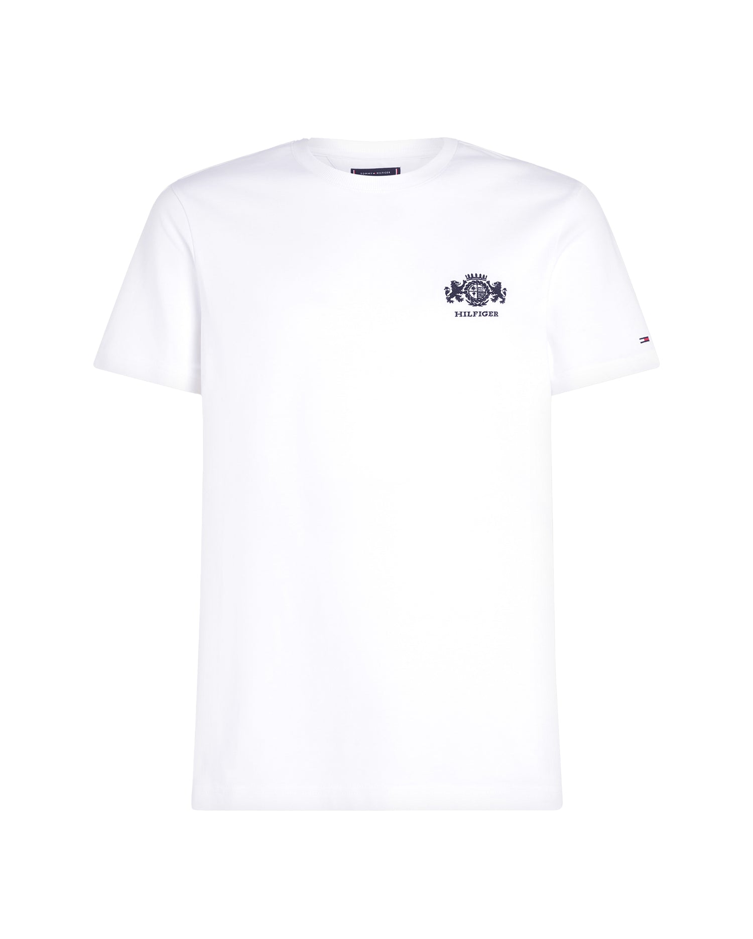 WHITE T-SHIRT WITH EMBROIDERED LOGO