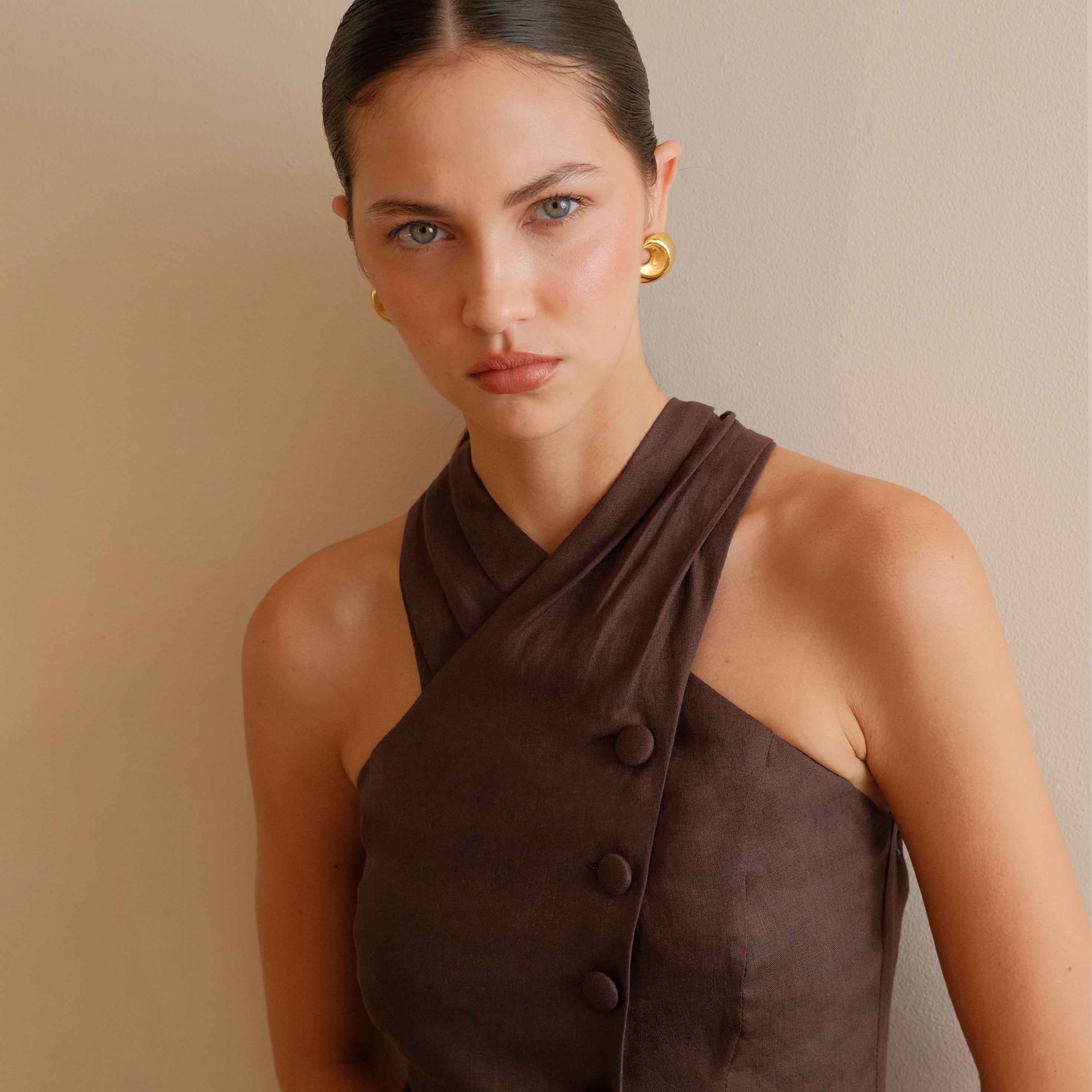 CAROLYN TOP BROWN