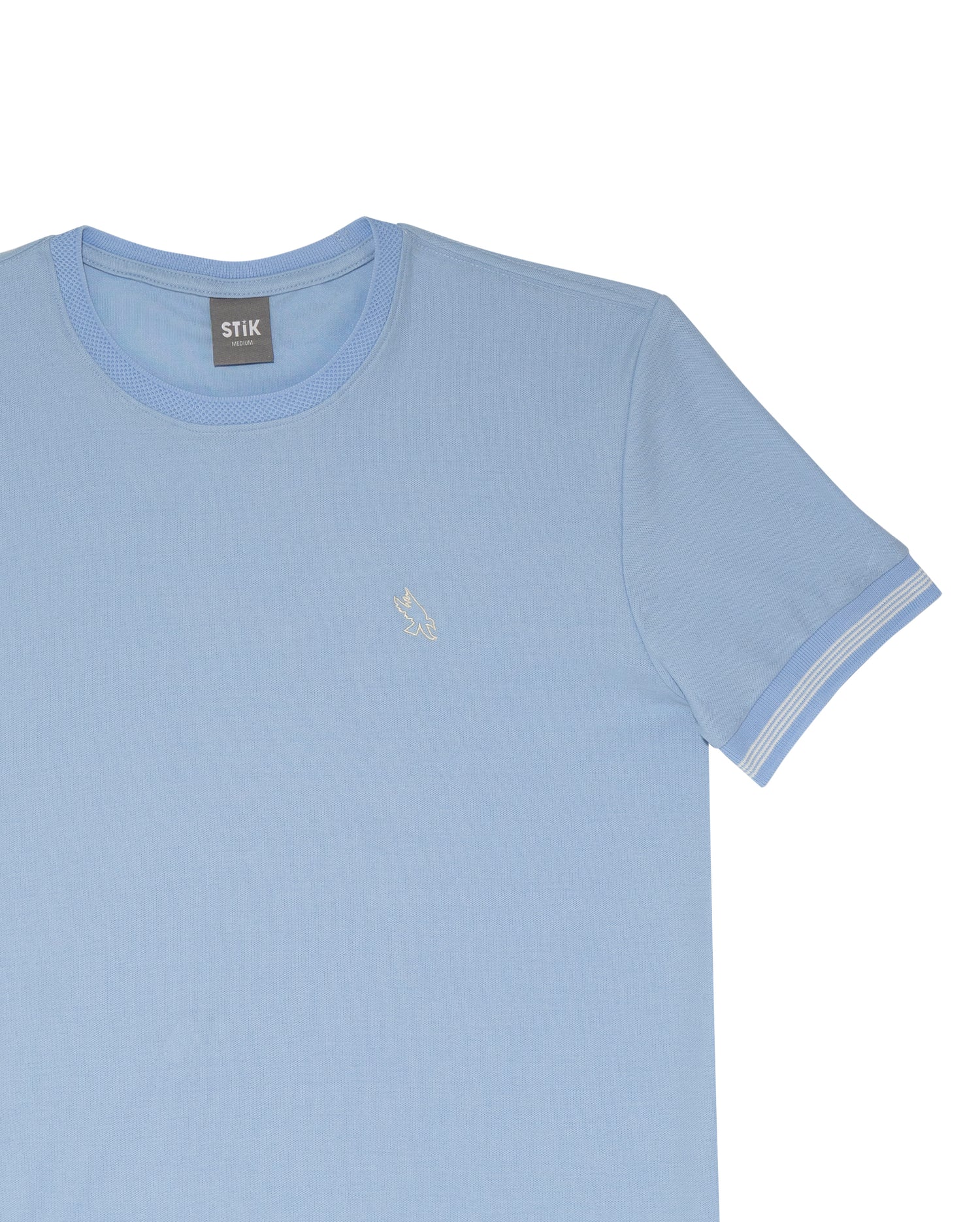 RIBBED NECK T-SHIRT