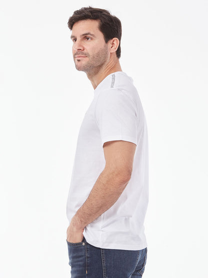SHORT SLEEVE LOGO TAPING T-SHIRT