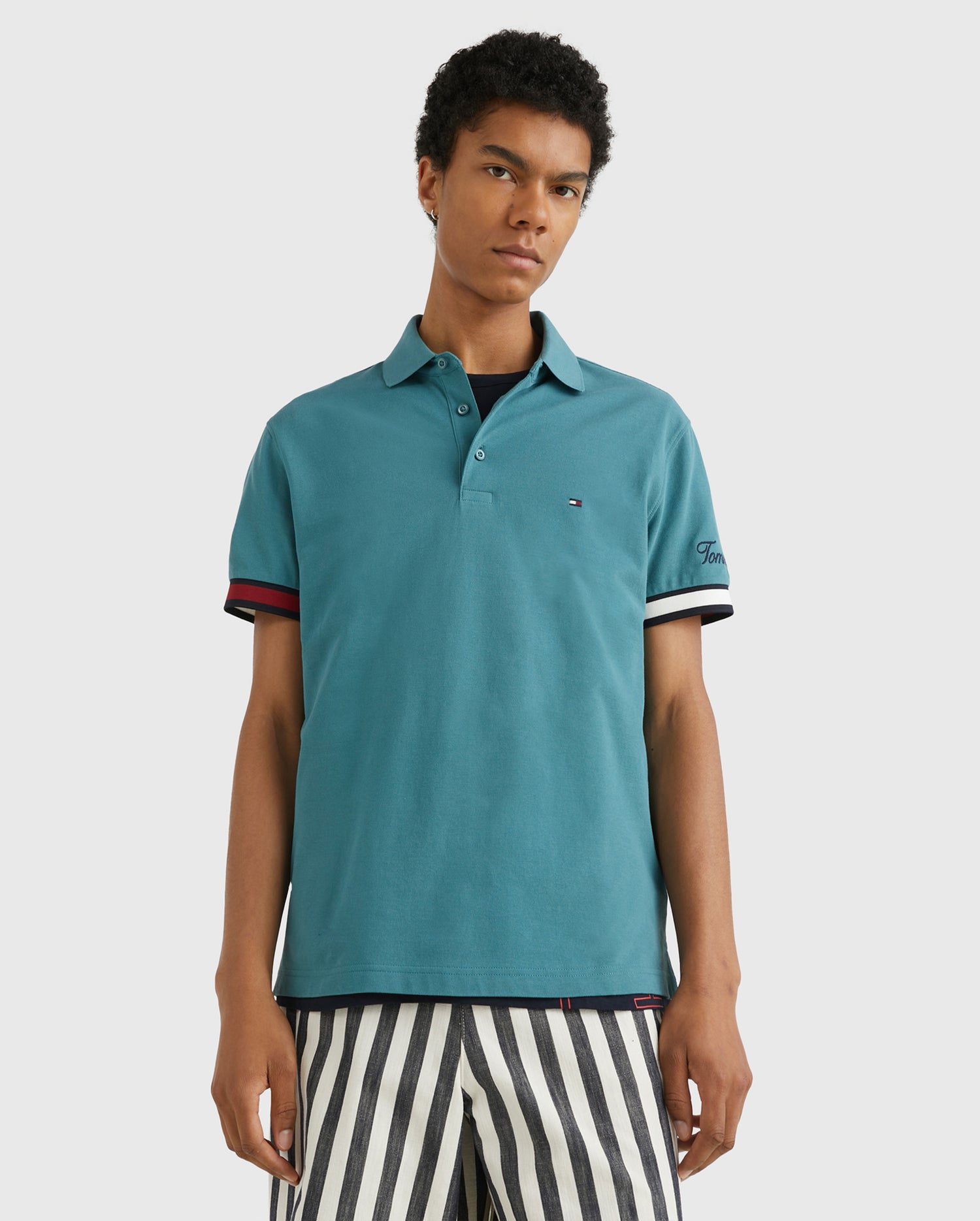 FLAG CUFF SLIM POLO