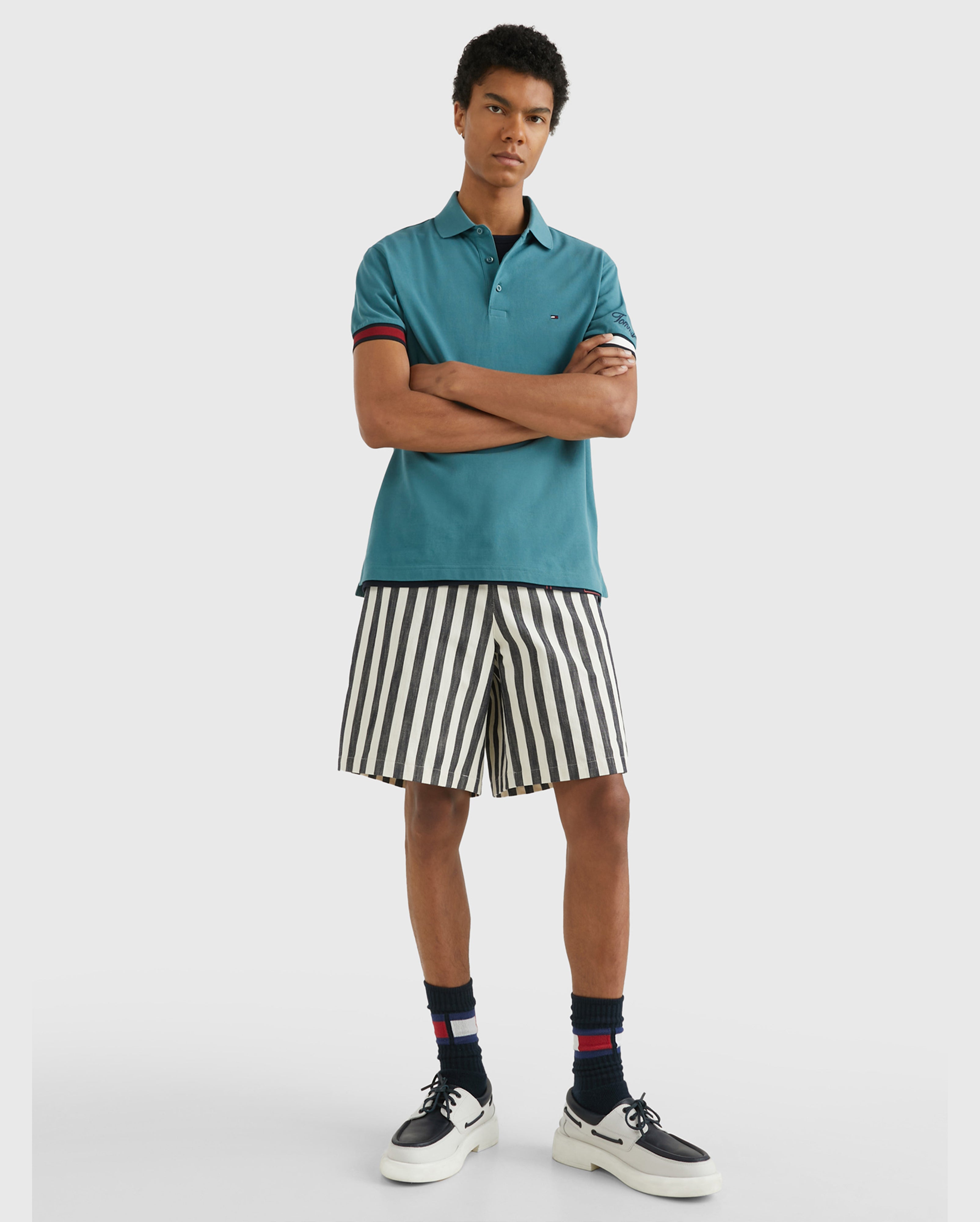 FLAG CUFF SLIM POLO