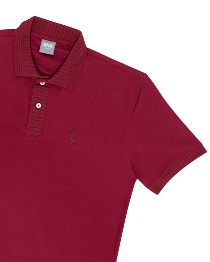 TEXTURE NECK POLO