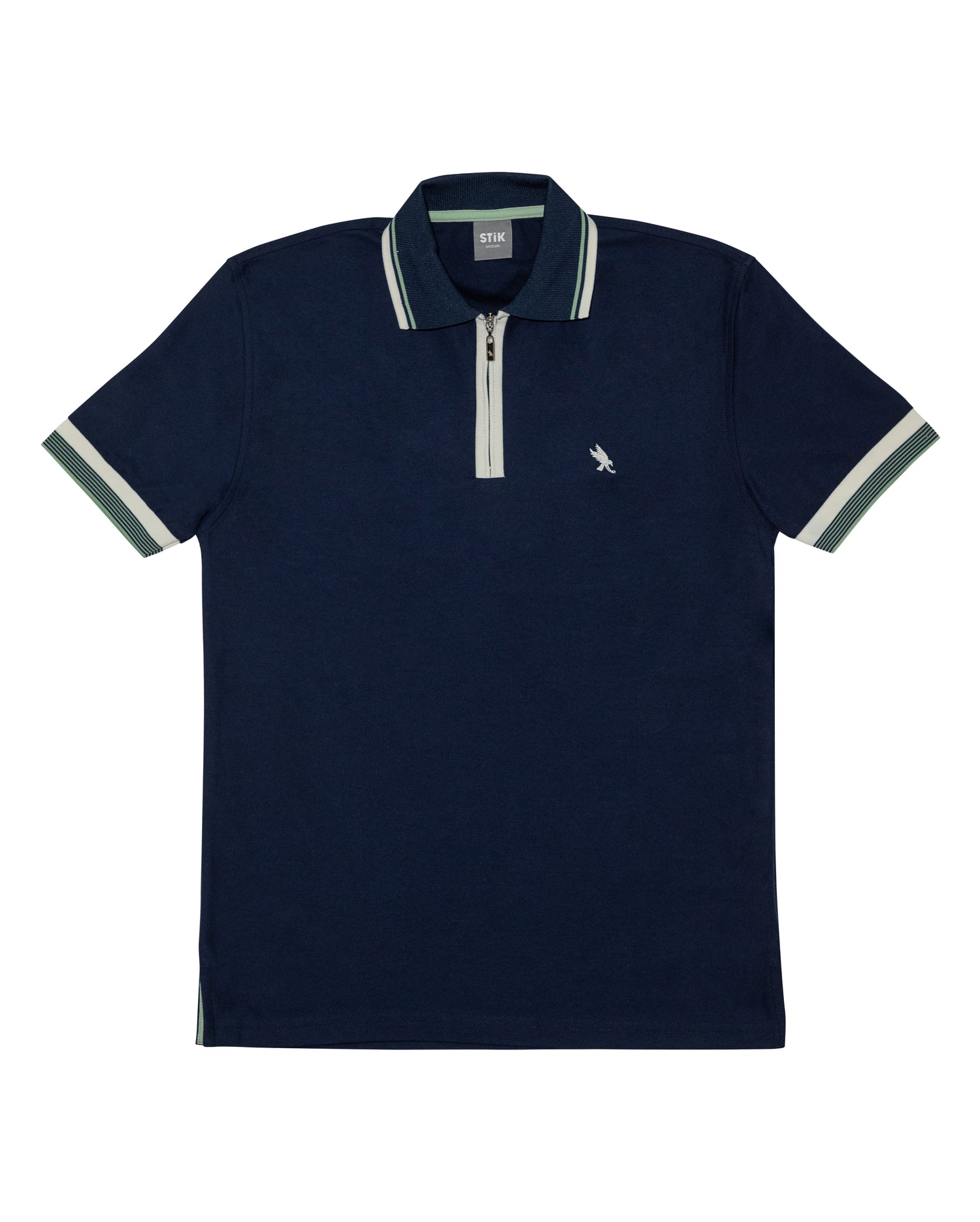 ZIPP STRIPE CUFF POLO