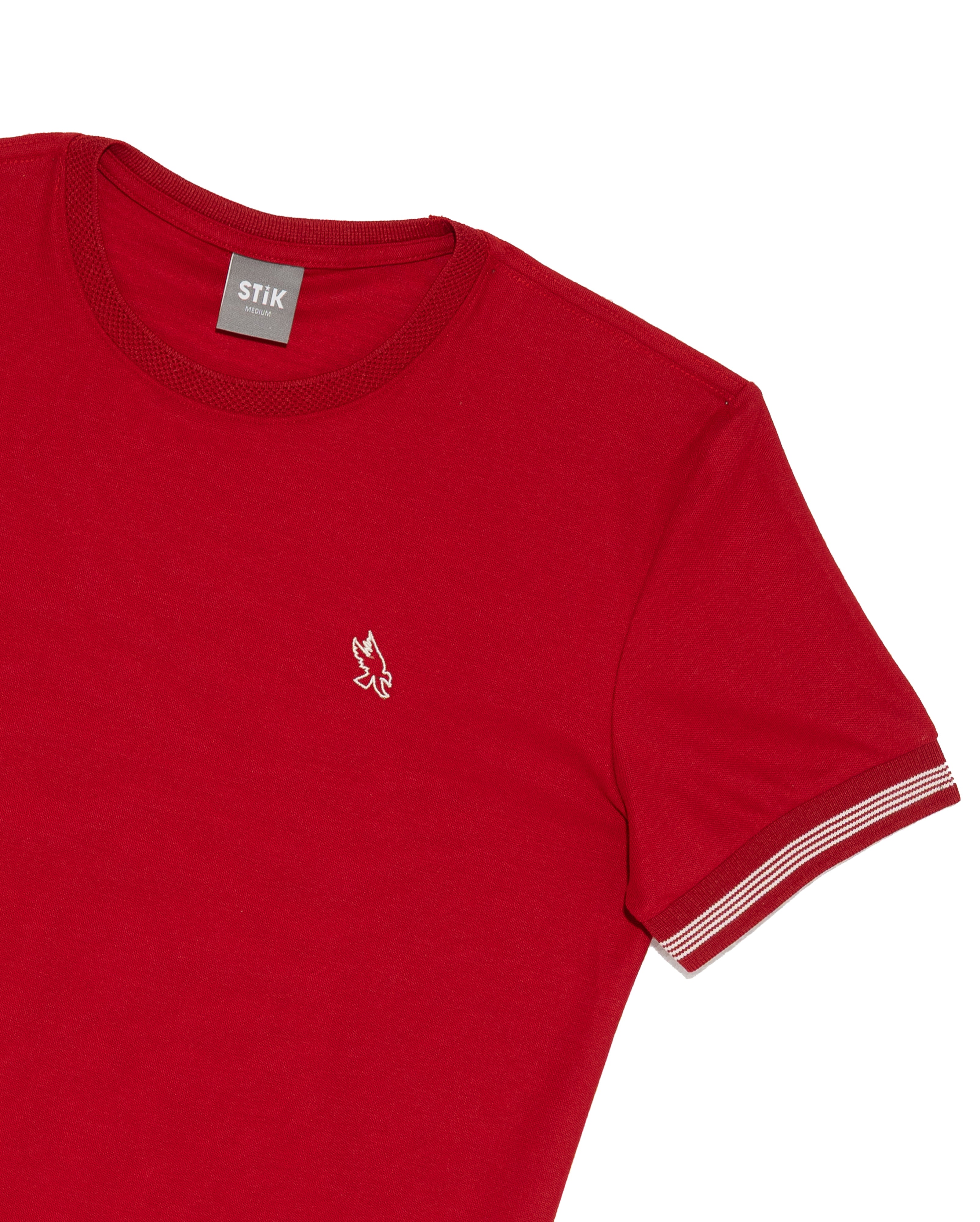 RIBBED NECK T-SHIRT
