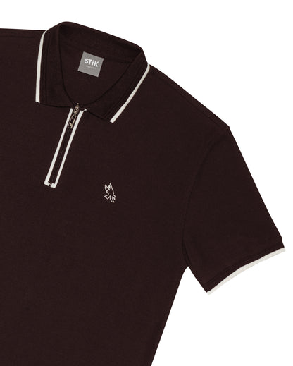 WAFFLE POLO ZIPP