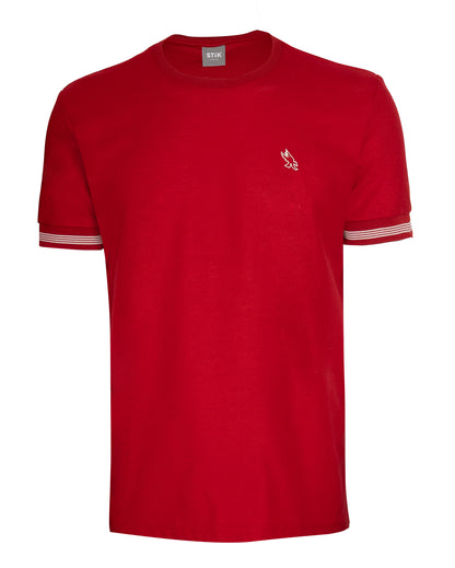 RIBBED NECK T-SHIRT