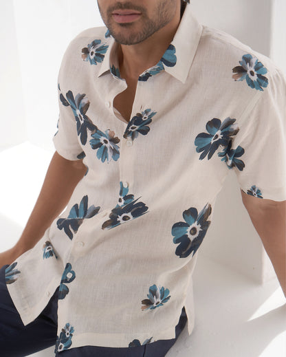 CAMISA DE LINO OLEO FLOWERS