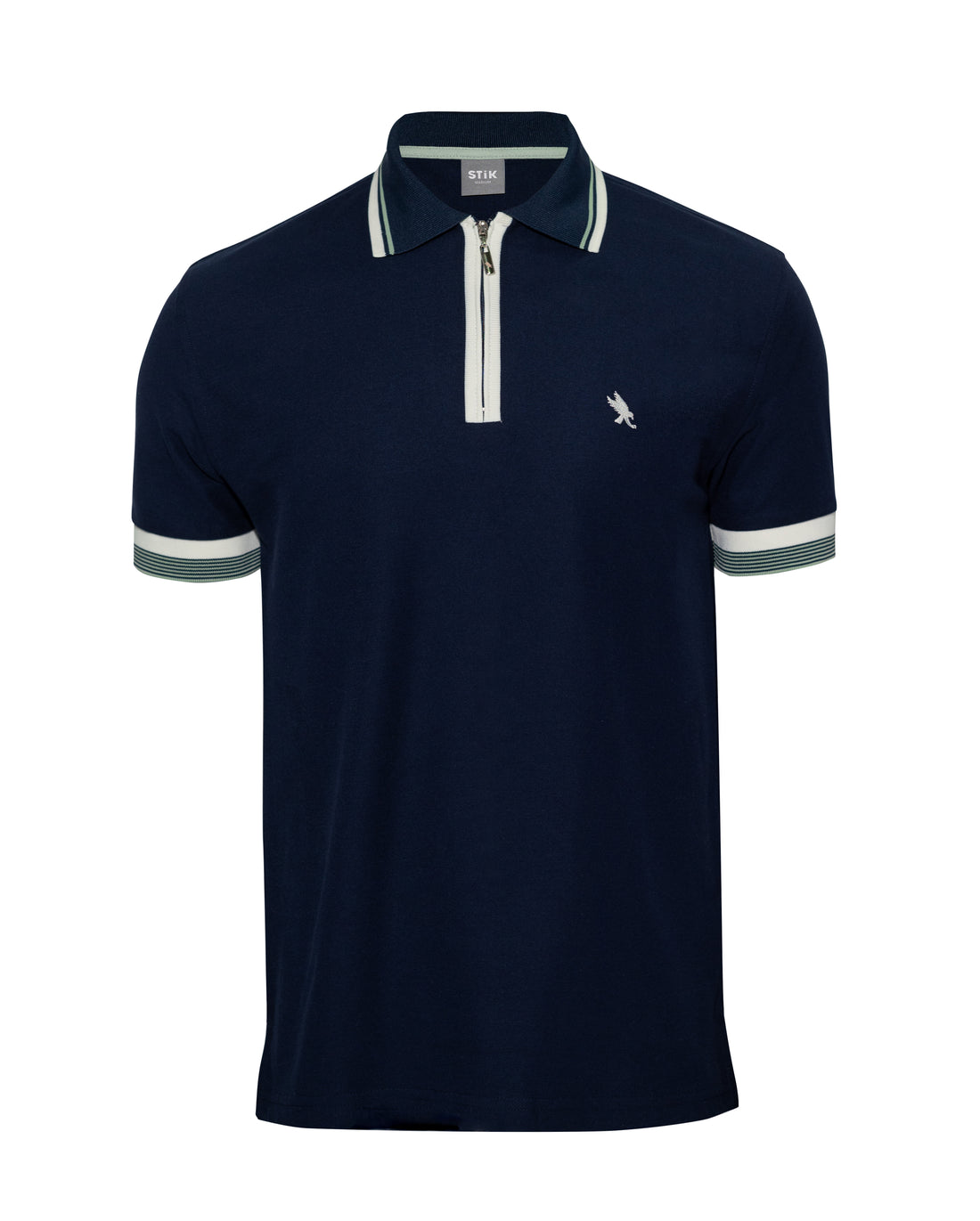 ZIPP STRIPE CUFF POLO