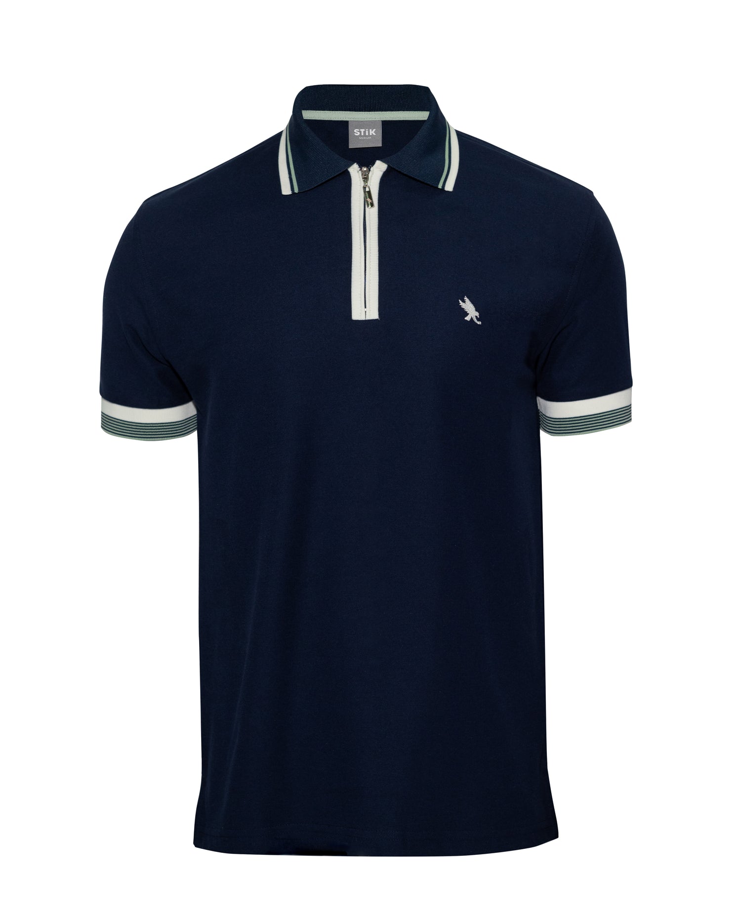 ZIPP STRIPE CUFF POLO