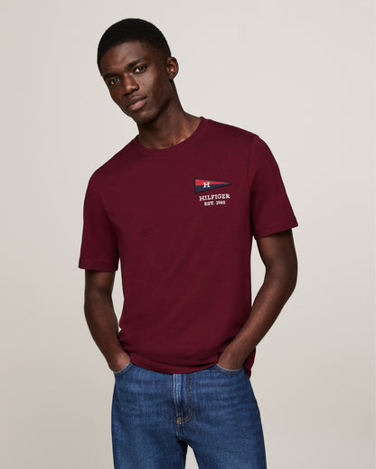 HILFIGER FLAG CREW NECK T-SHIRT