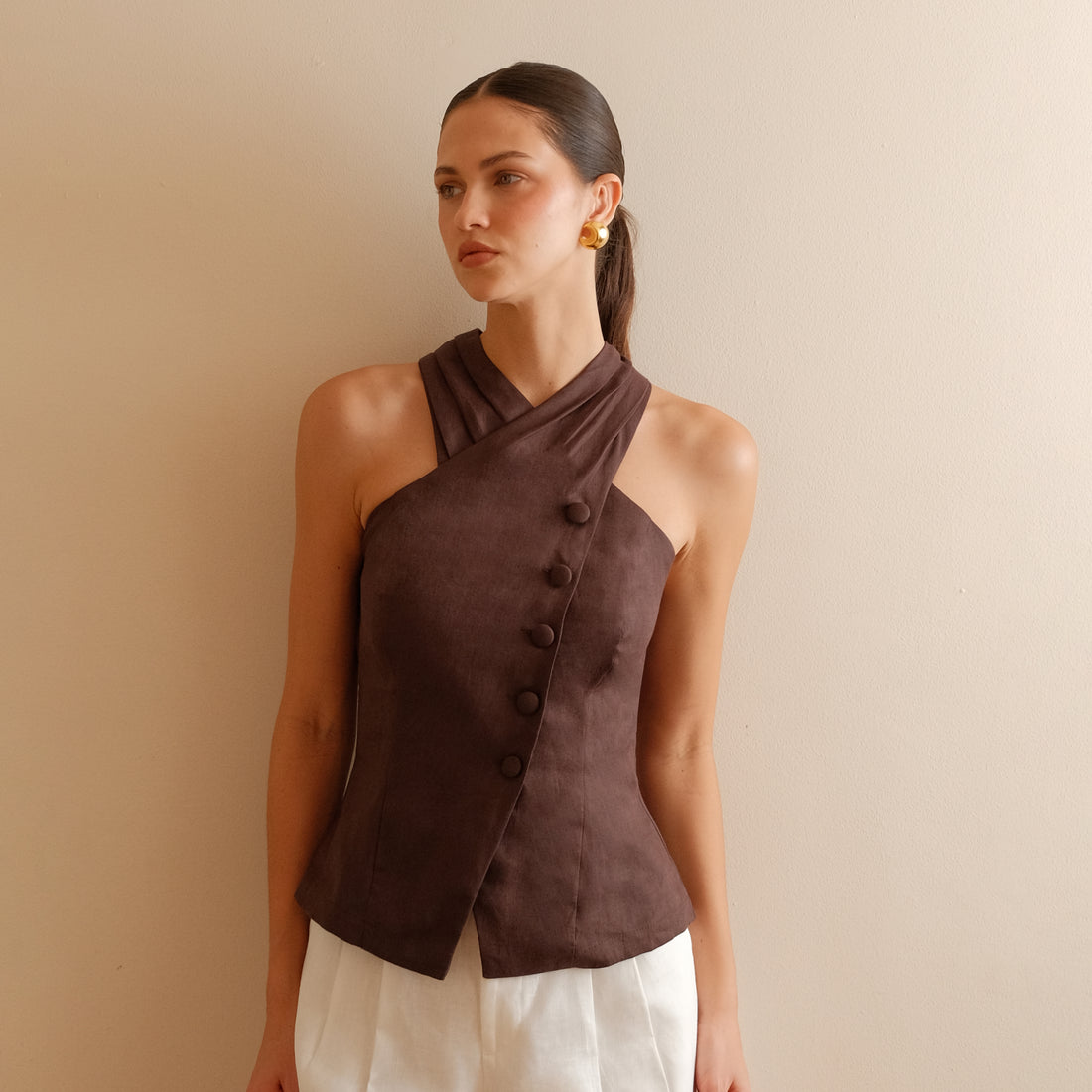 CAROLYN TOP BROWN