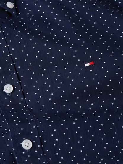 TWO TONE DOT PRINT SHIRT