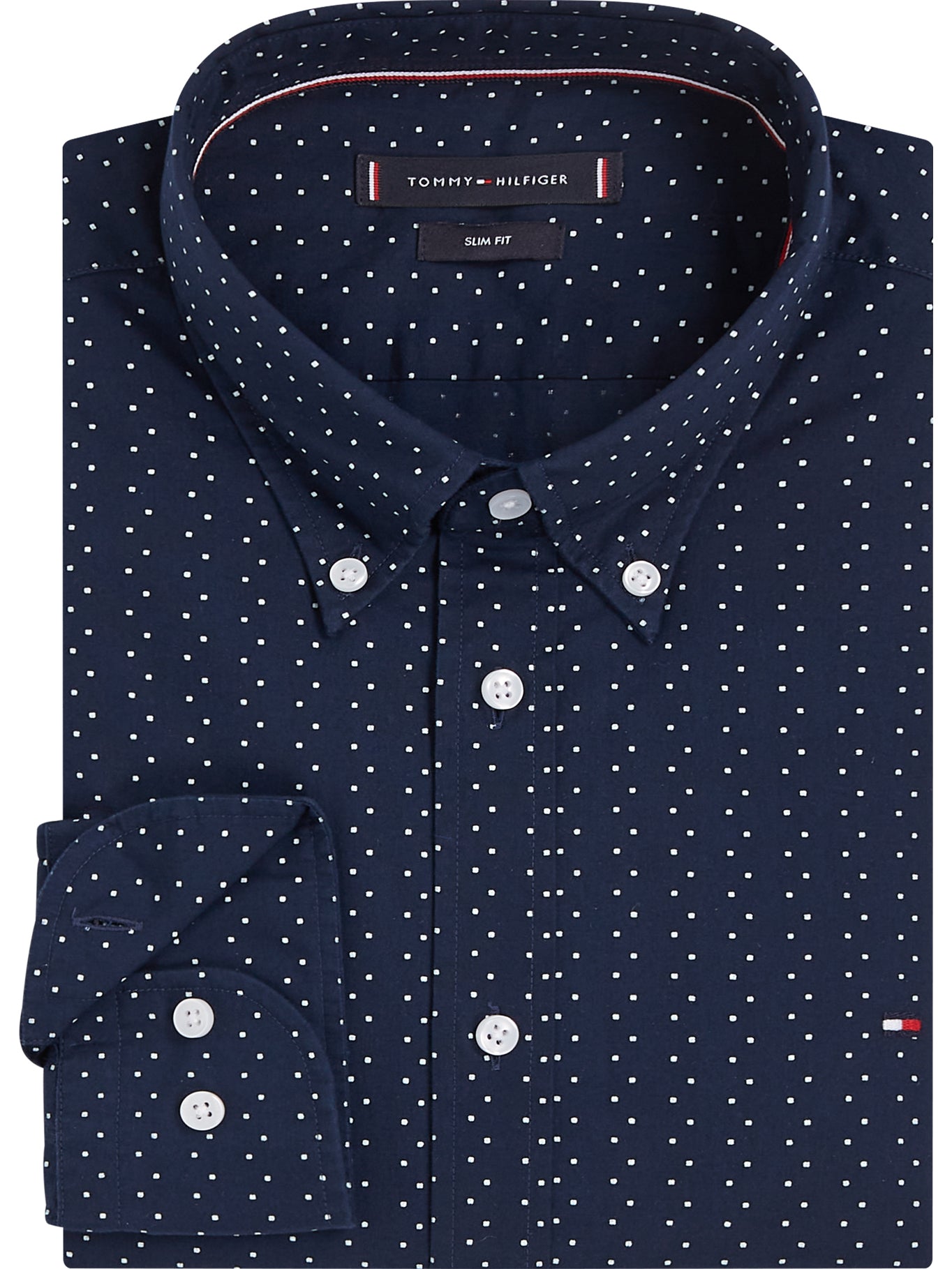 TWO TONE DOT PRINT SHIRT