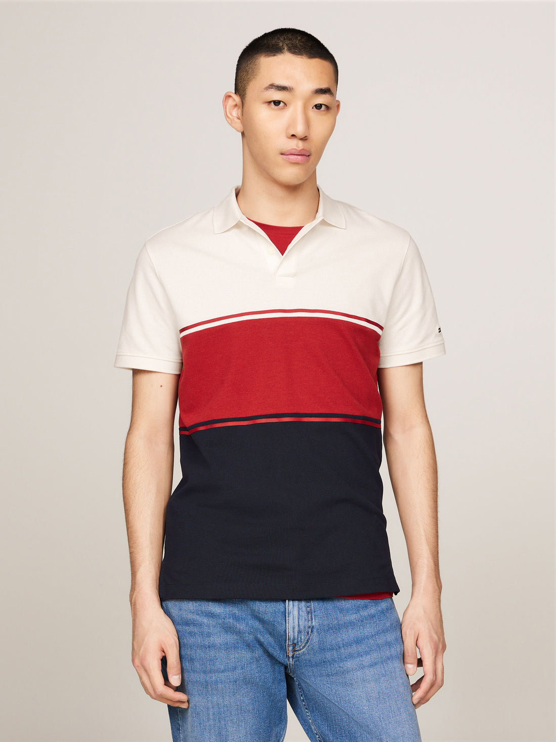 TOMMY COLOR BLOCK POLO