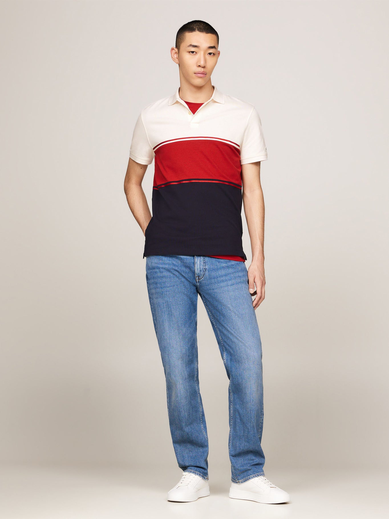 TOMMY COLOR BLOCK POLO