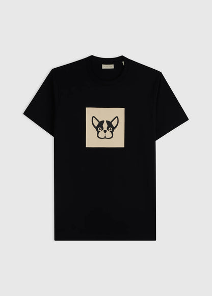 BLACK BICOLOR BOX TEE