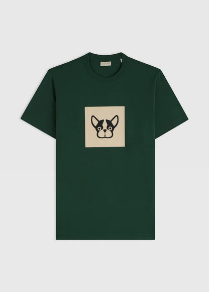 GREEN BICOLOR BOX TEE