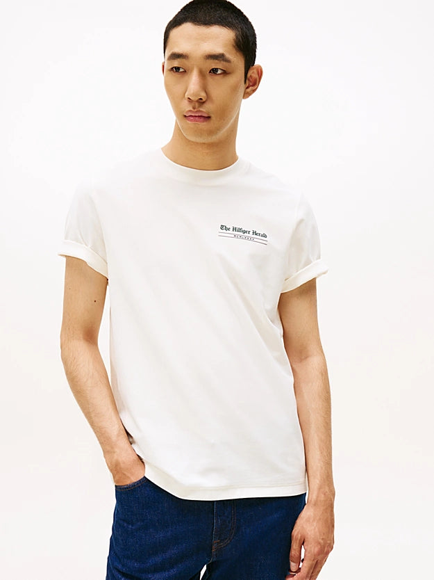 HILFIGER HERALD BLACK GRAPHIC TEE