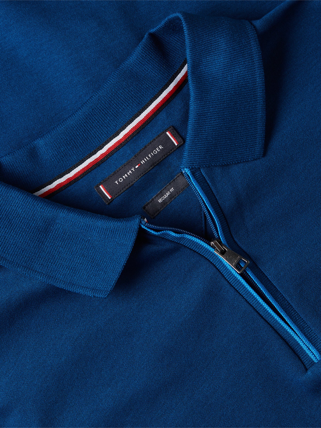 COTTON MODAL ZIP POLO