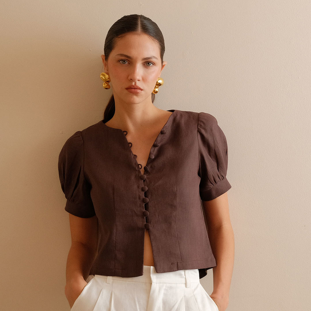LAYLA BROWN TOP